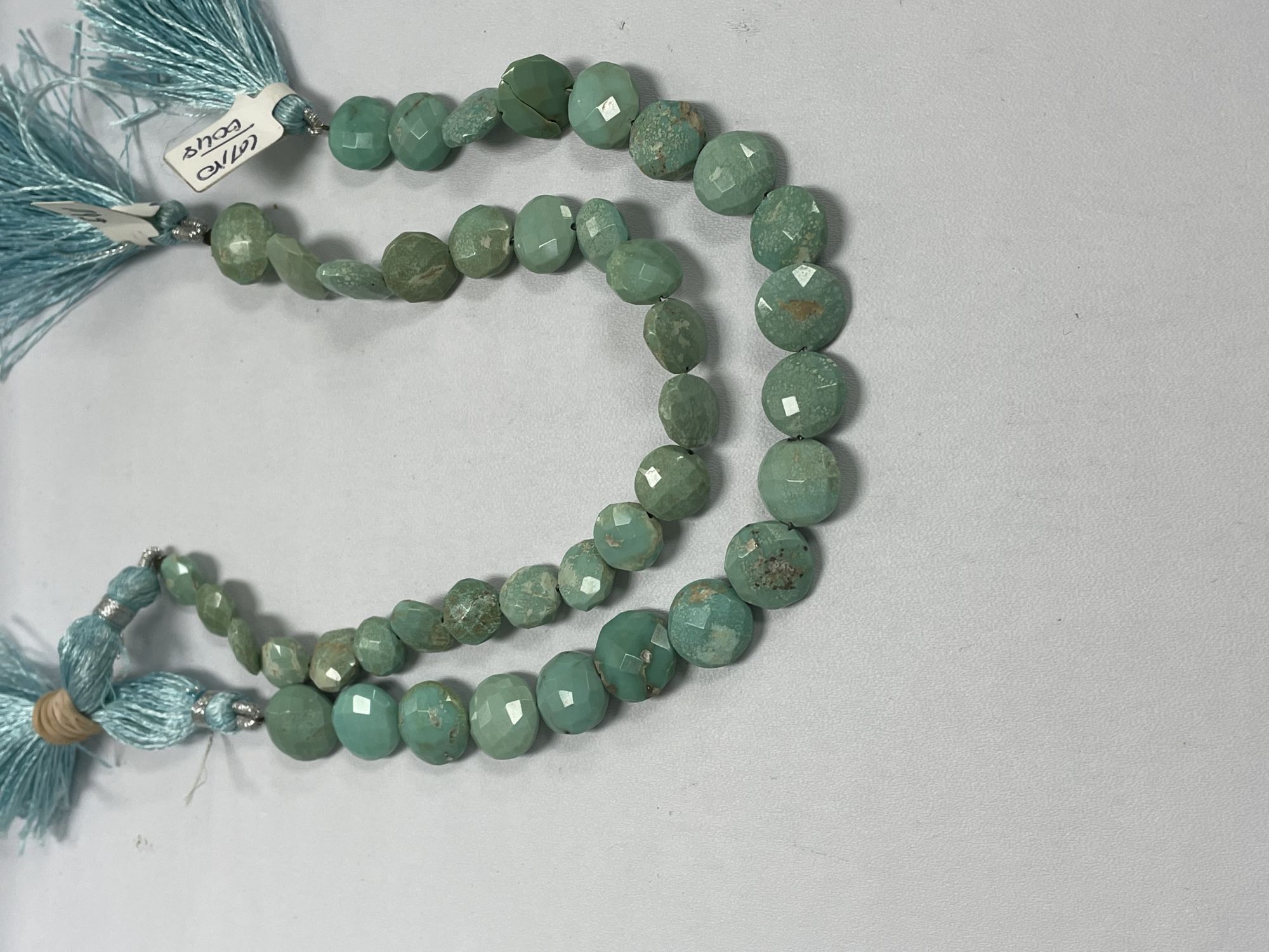 Natural Turquoise Coin Faceted