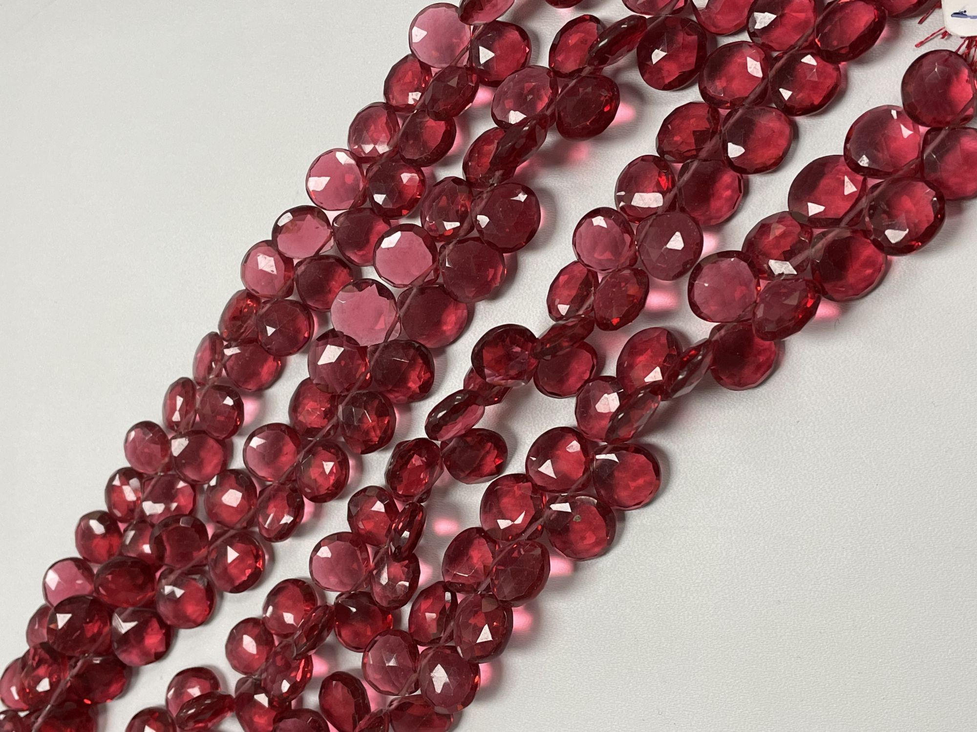 Rubilite Hydro Quartz Heart Faceted