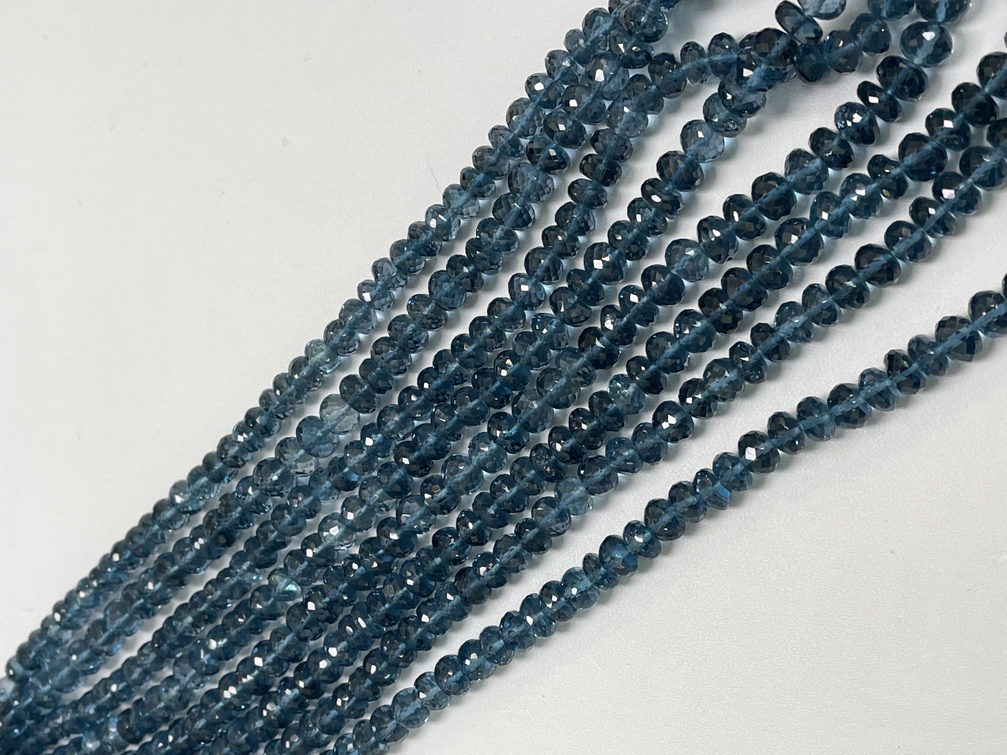 London Blue Topaz Rondelle Faceted