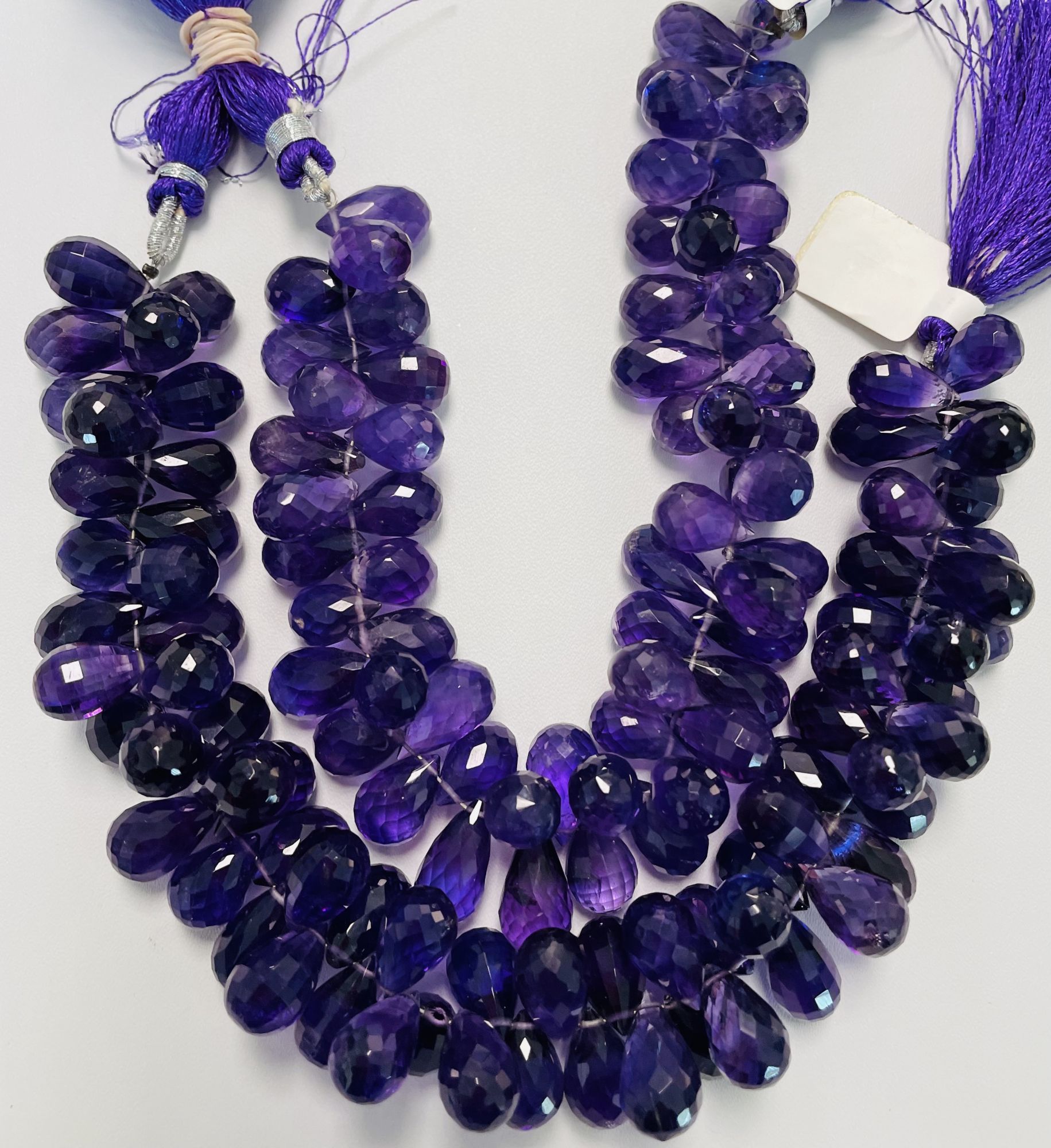 Purple Amethyst Drop Faceted