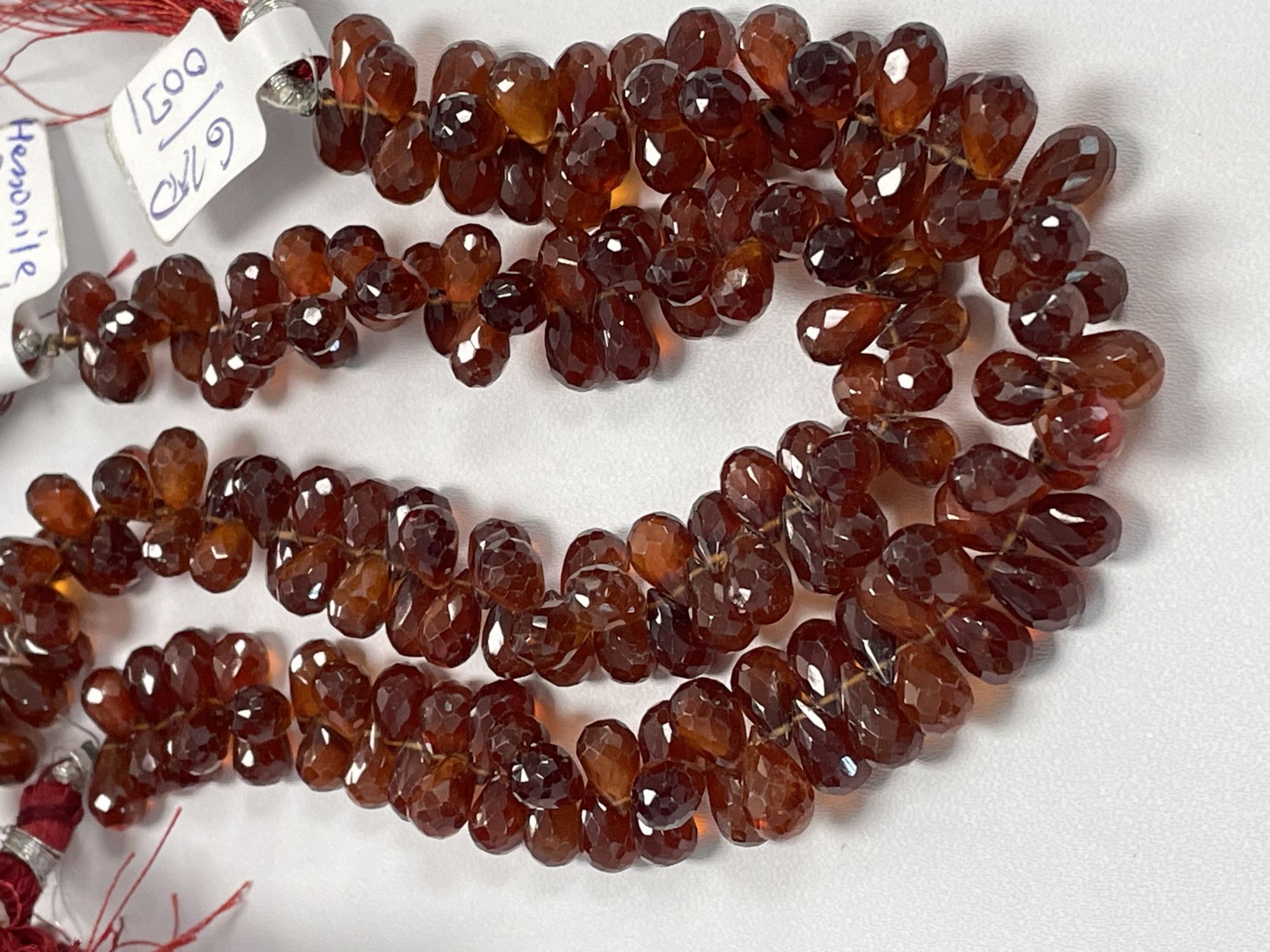 Hessonite Garnet Drop Faceted