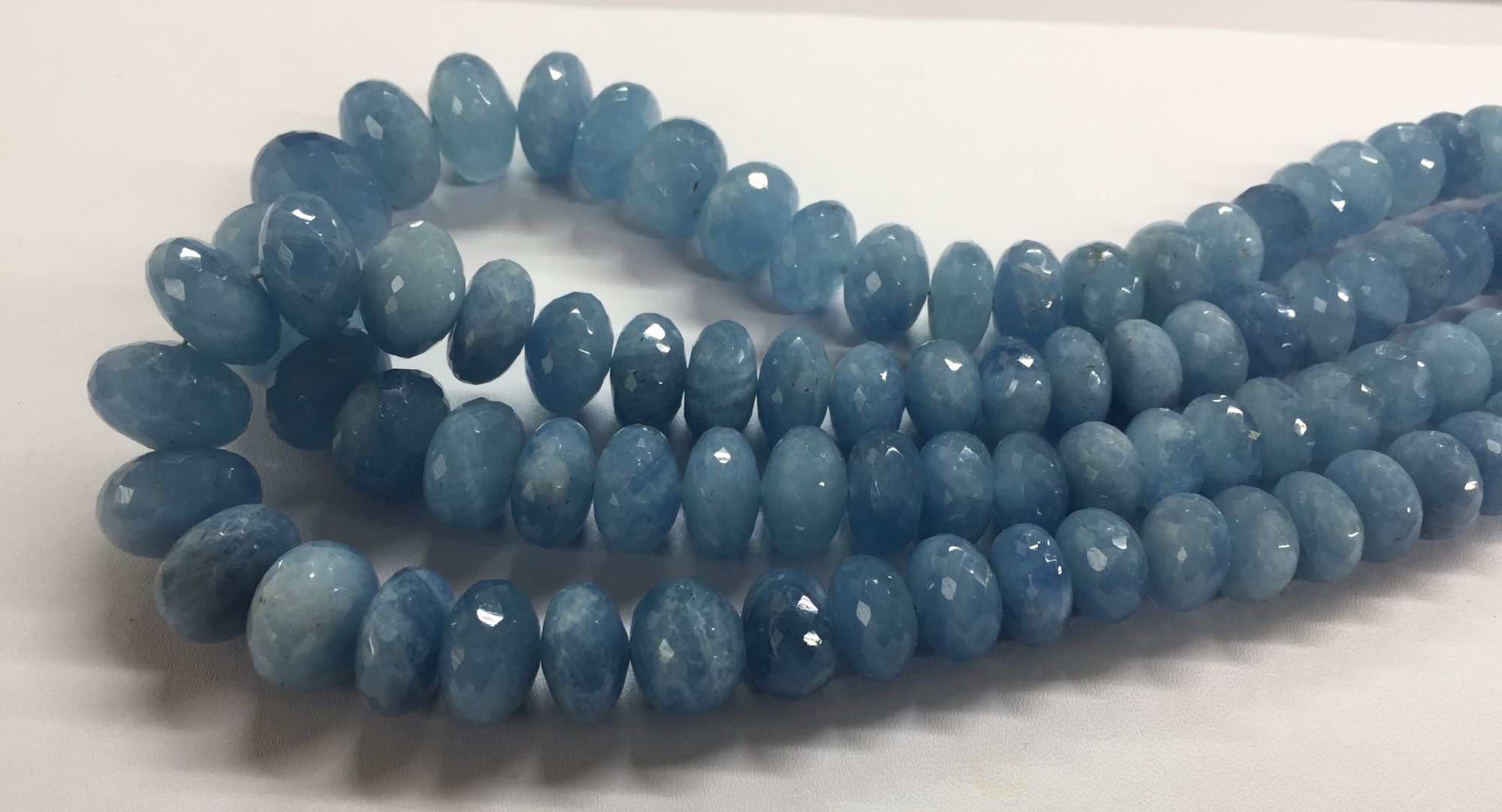 Aquamarine Rondelle Faceted