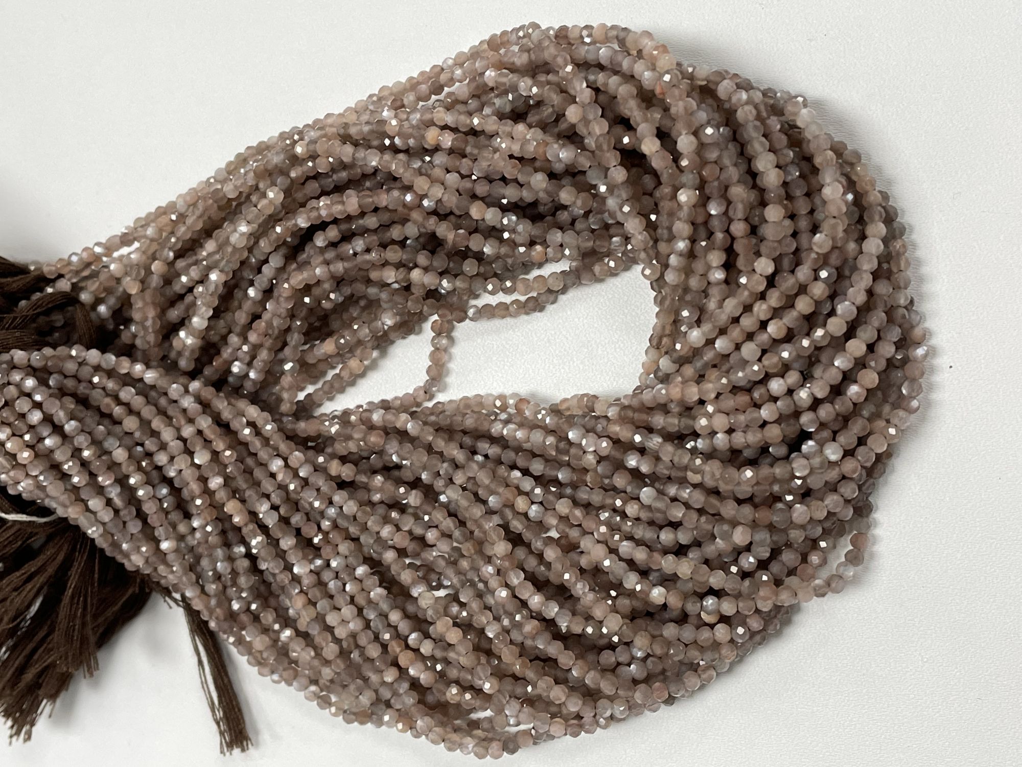 Chocolate Moonstone Rondelle Faceted