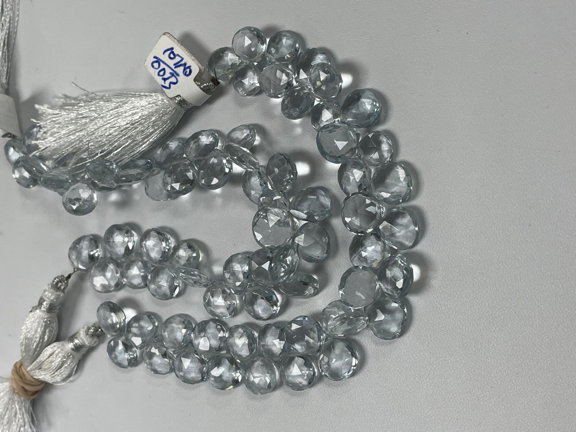 Aquamarine Hydro Quartz Heart Faceted