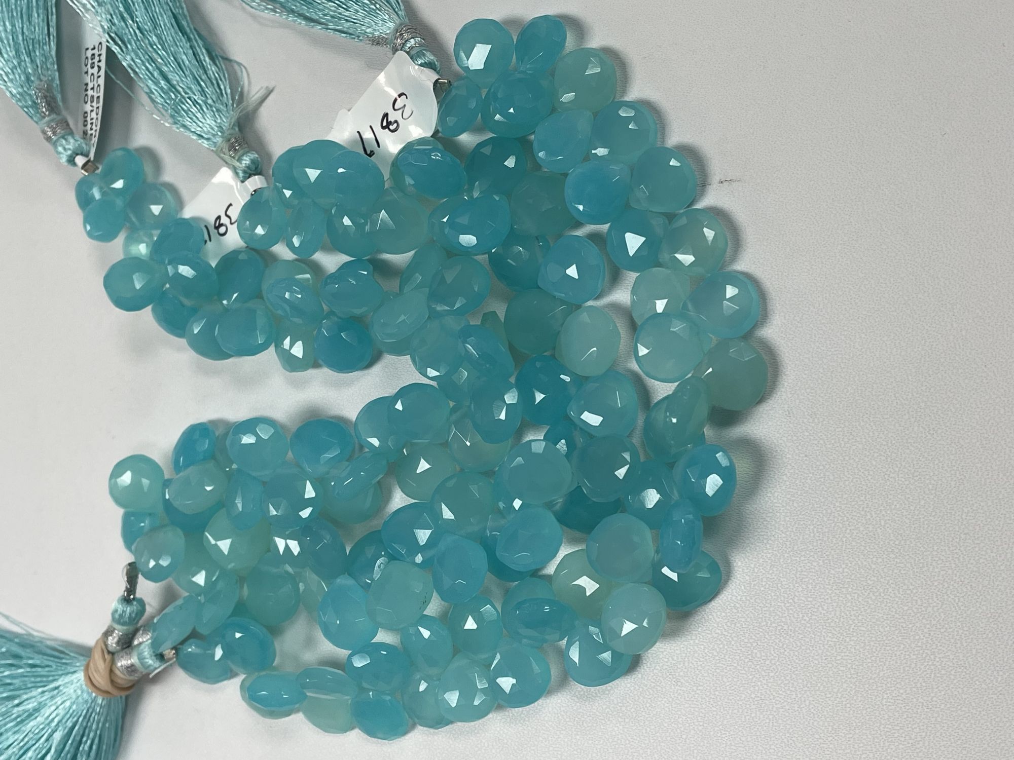 Aqua Chalcedony Heart Faceted