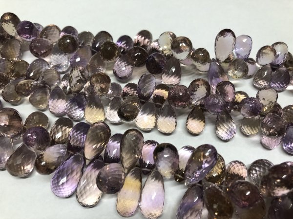 Ametrine Drops Faceted
