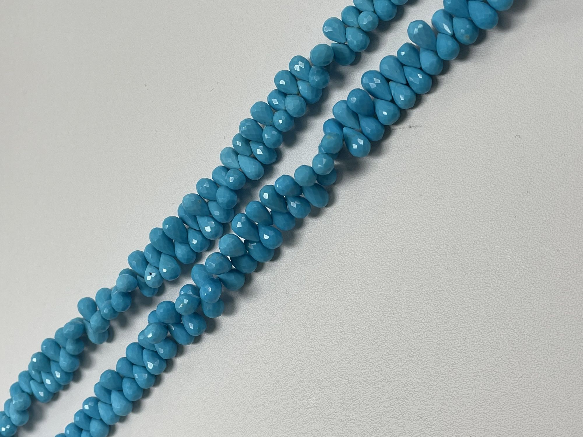 Turquoise Drop Faceted