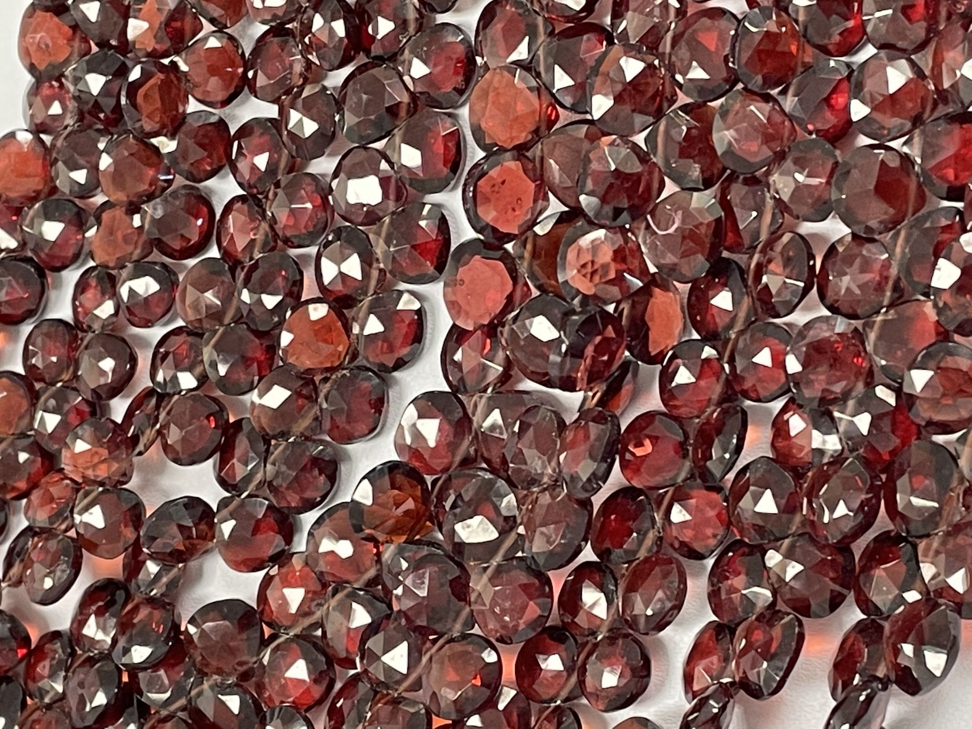 Red Garnet Heart Faceted