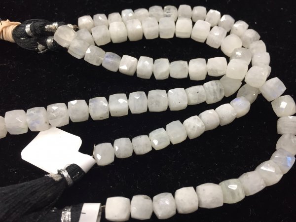 Moonstone Cubes  Faceted