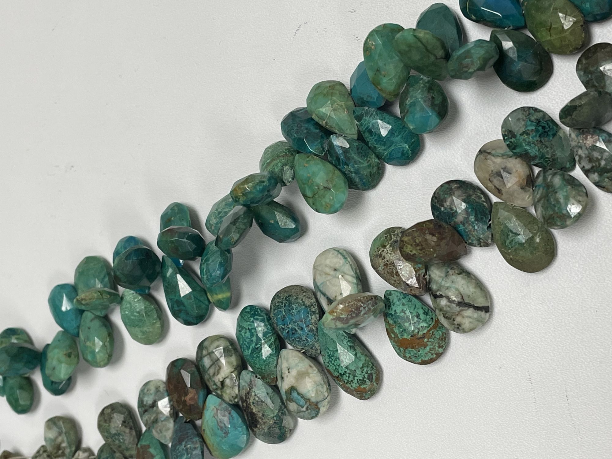 Chrysocolla Pears Faceted