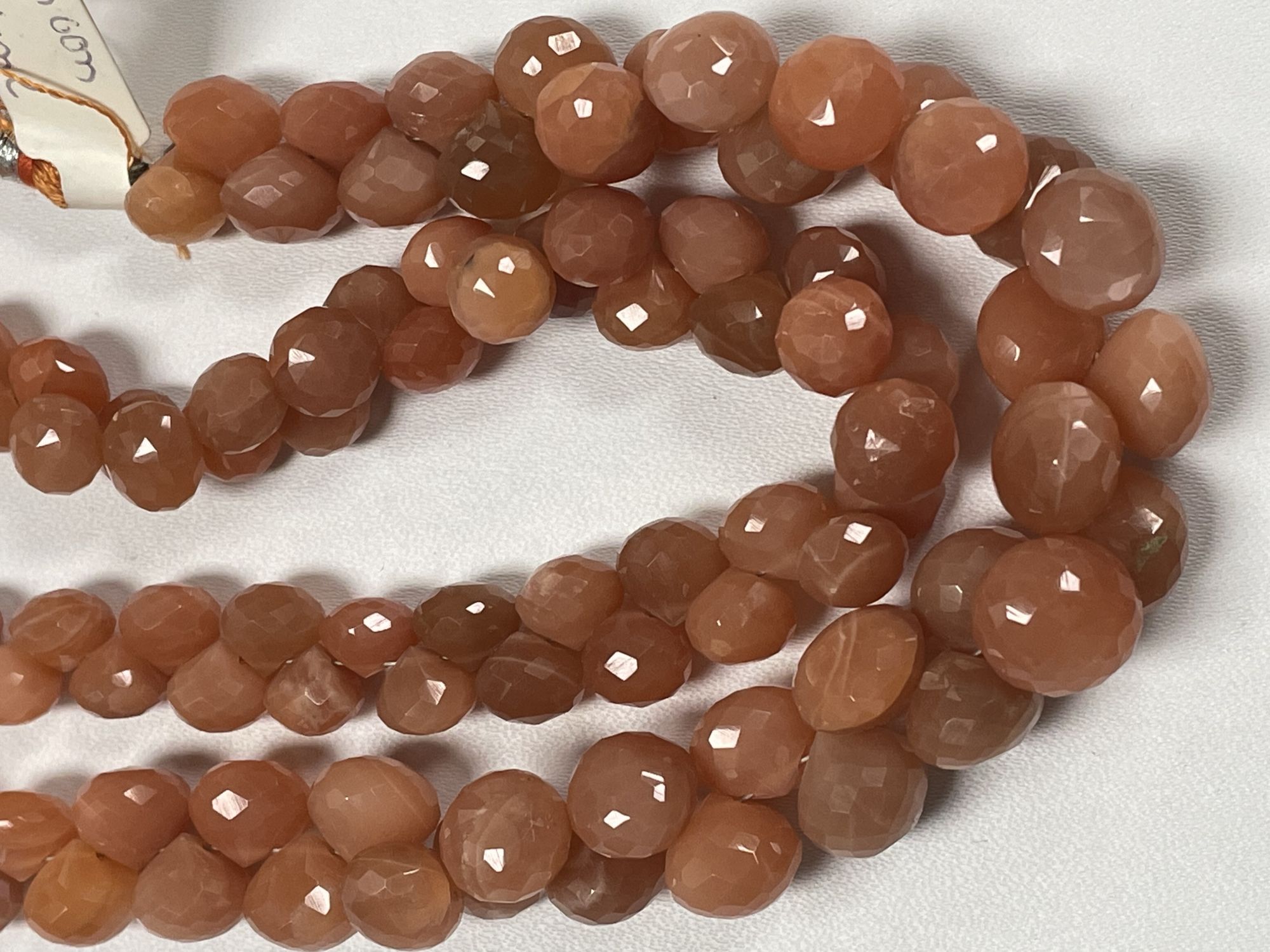 Peach Moonstone Onion Faceted