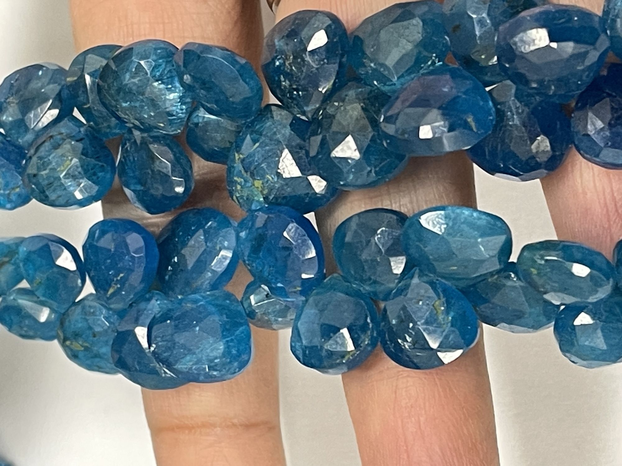 Blue Apatite Heart Faceted