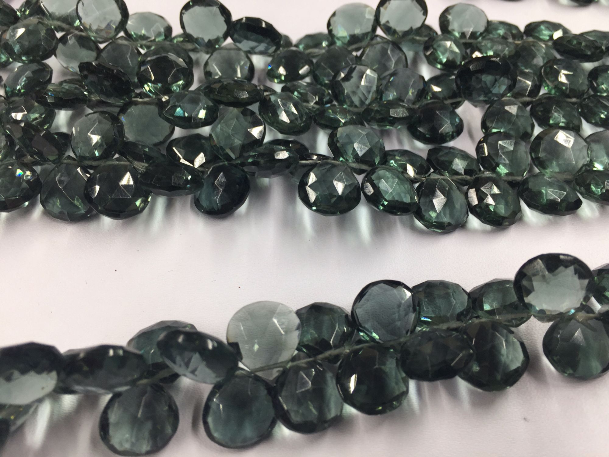 Grey hydro quartz hearts