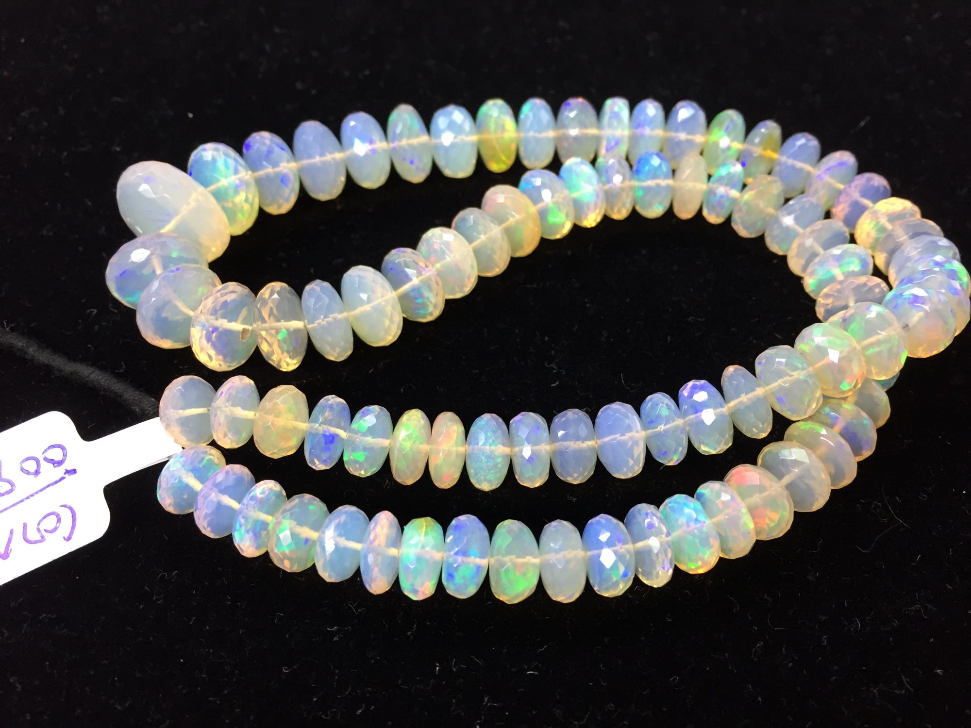 Ethiopian Opal  Rondelle  Faceted