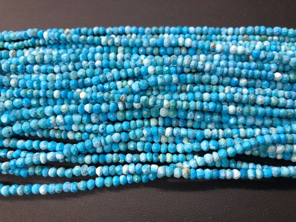 Howlite Rondelle Faceted