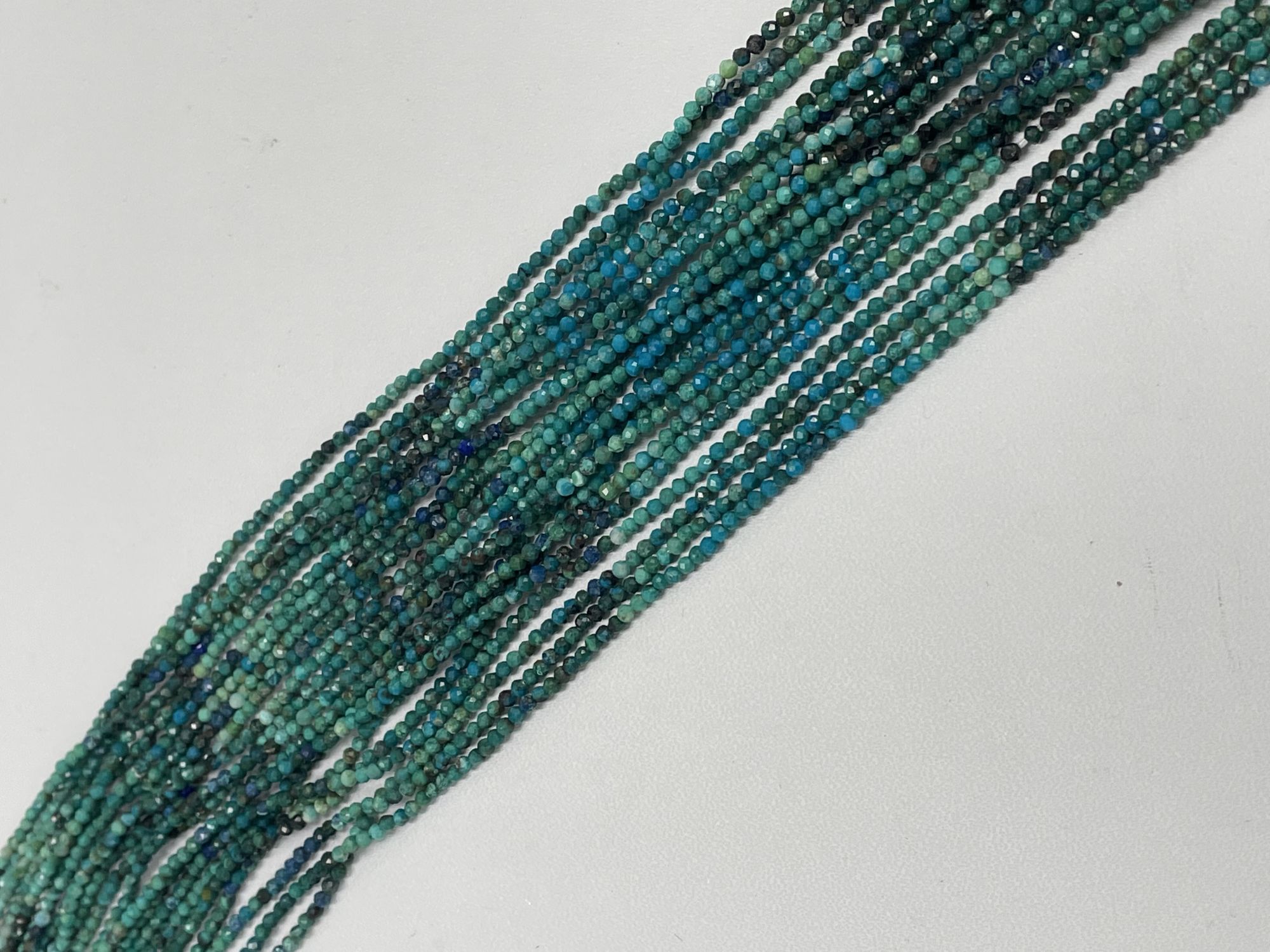 Chrysocolla Rondelle Faceted