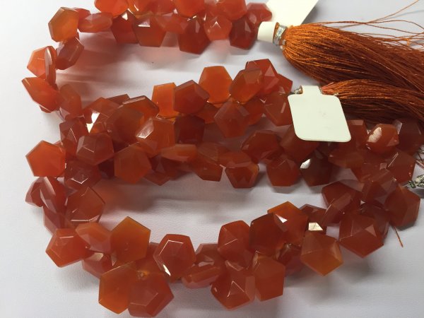 Carnelian Pentagon Faceted