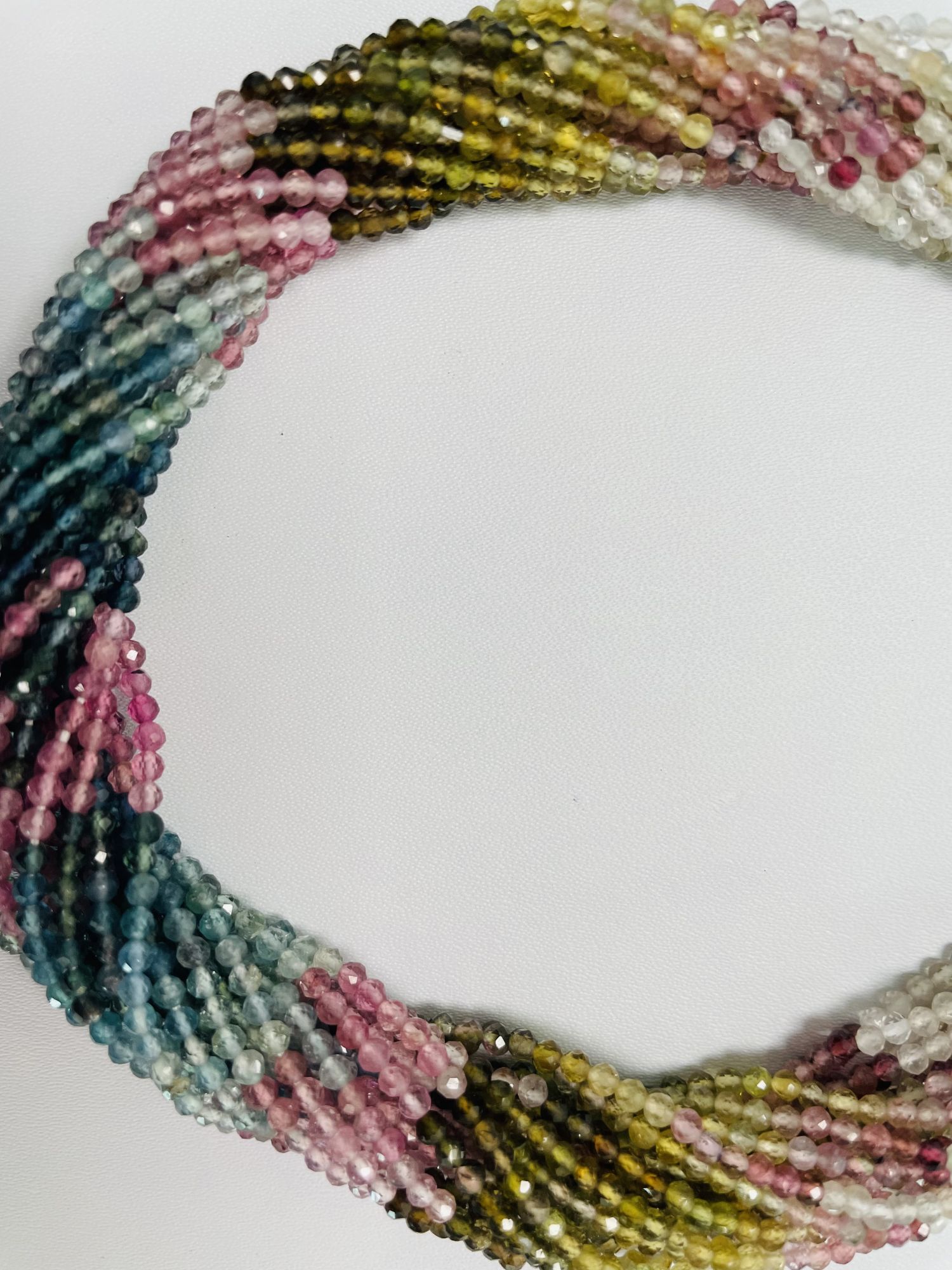 Multi Tourmaline Rondelle Faceted