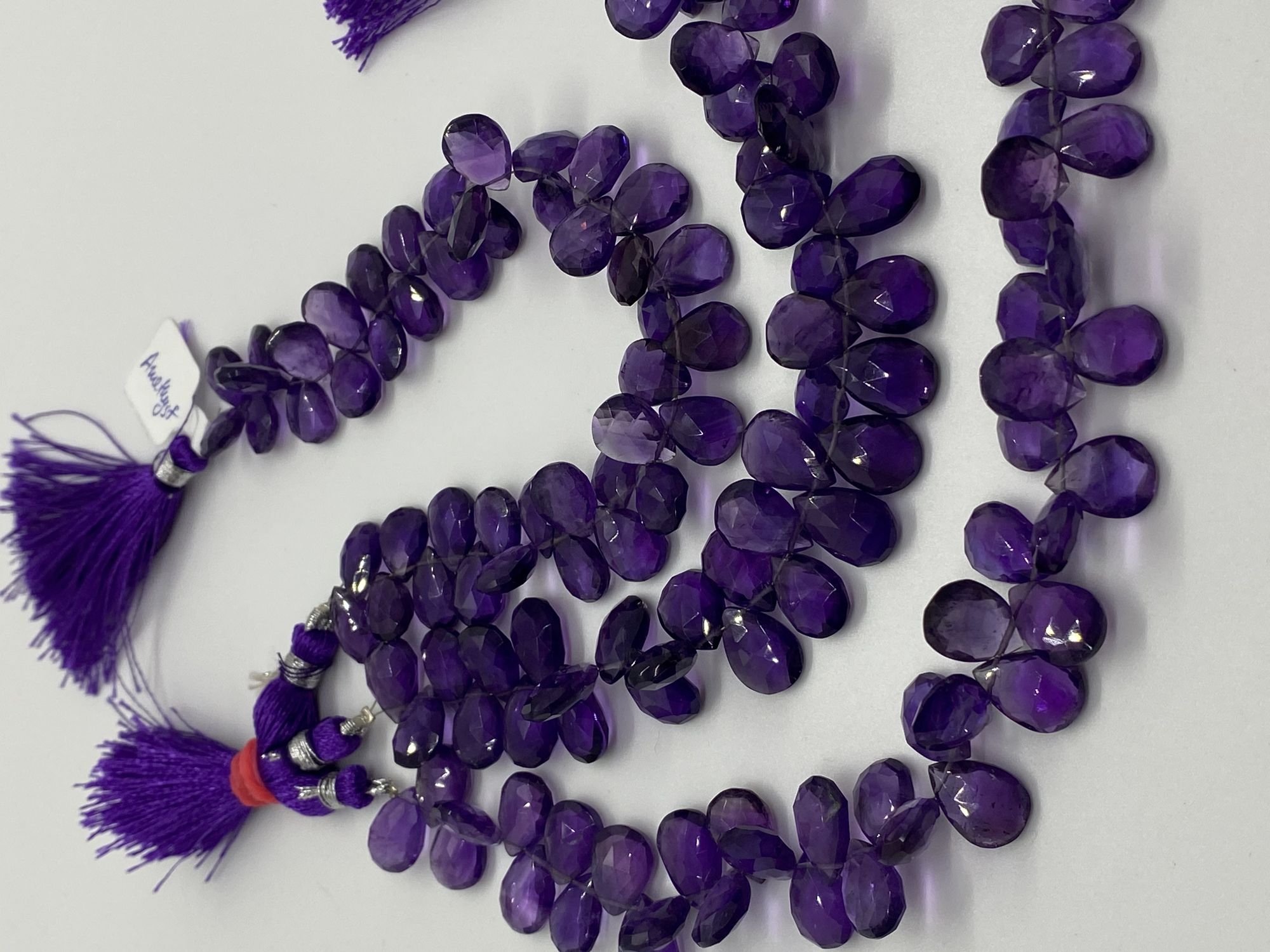 Purple Amethyst Pears Faceted