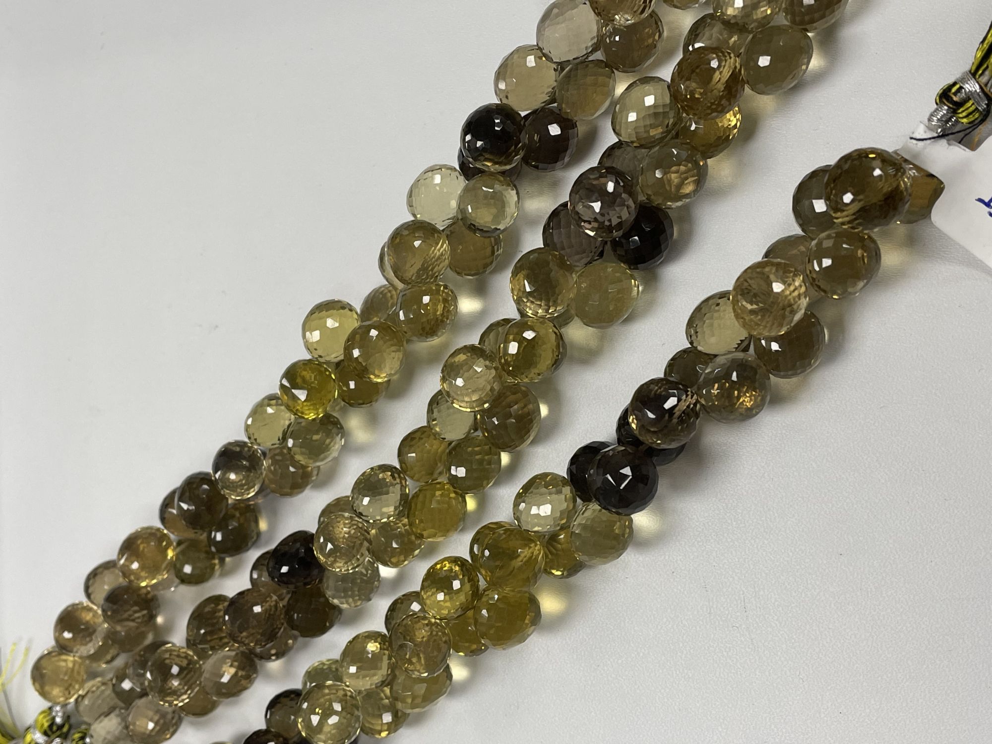 Shaded Bio Lemon Quartz Onion Faceted