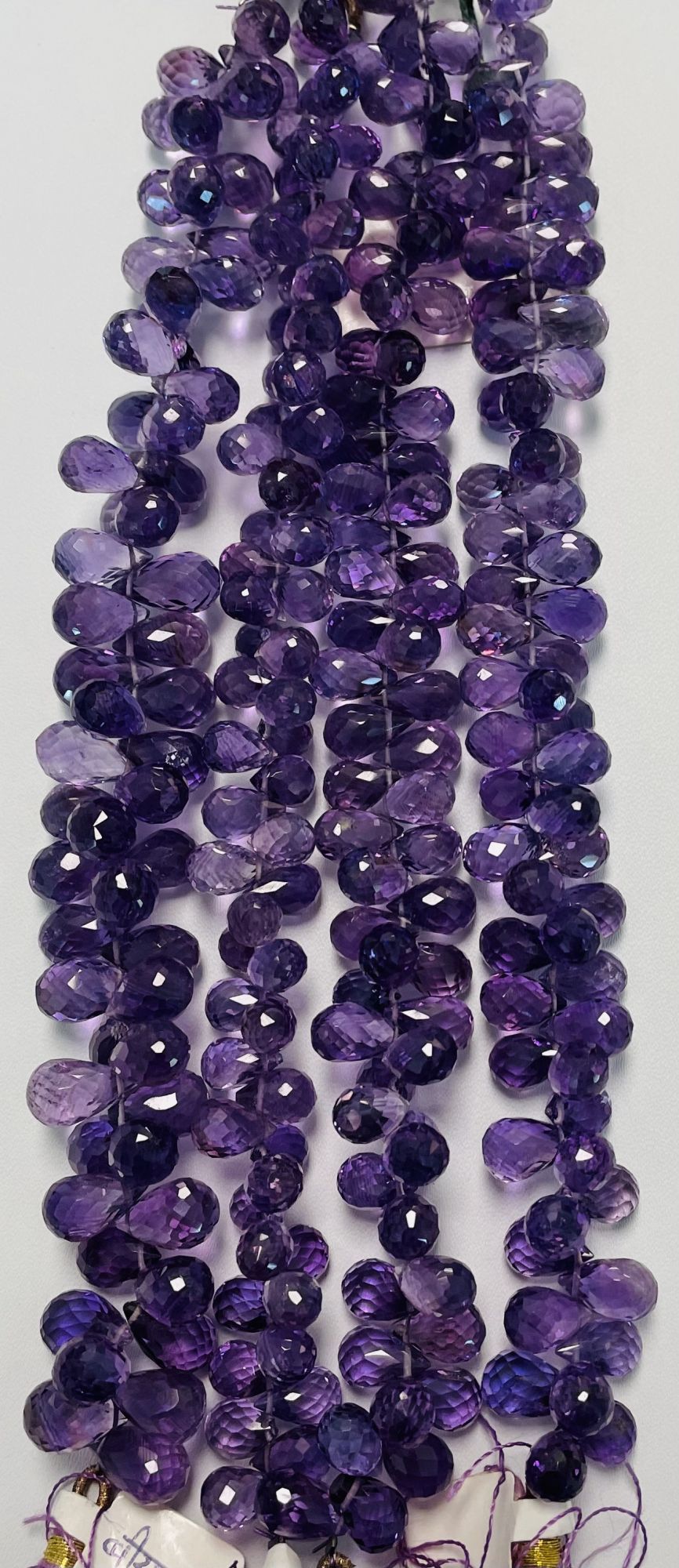 Purple Amethyst Drop Faceted