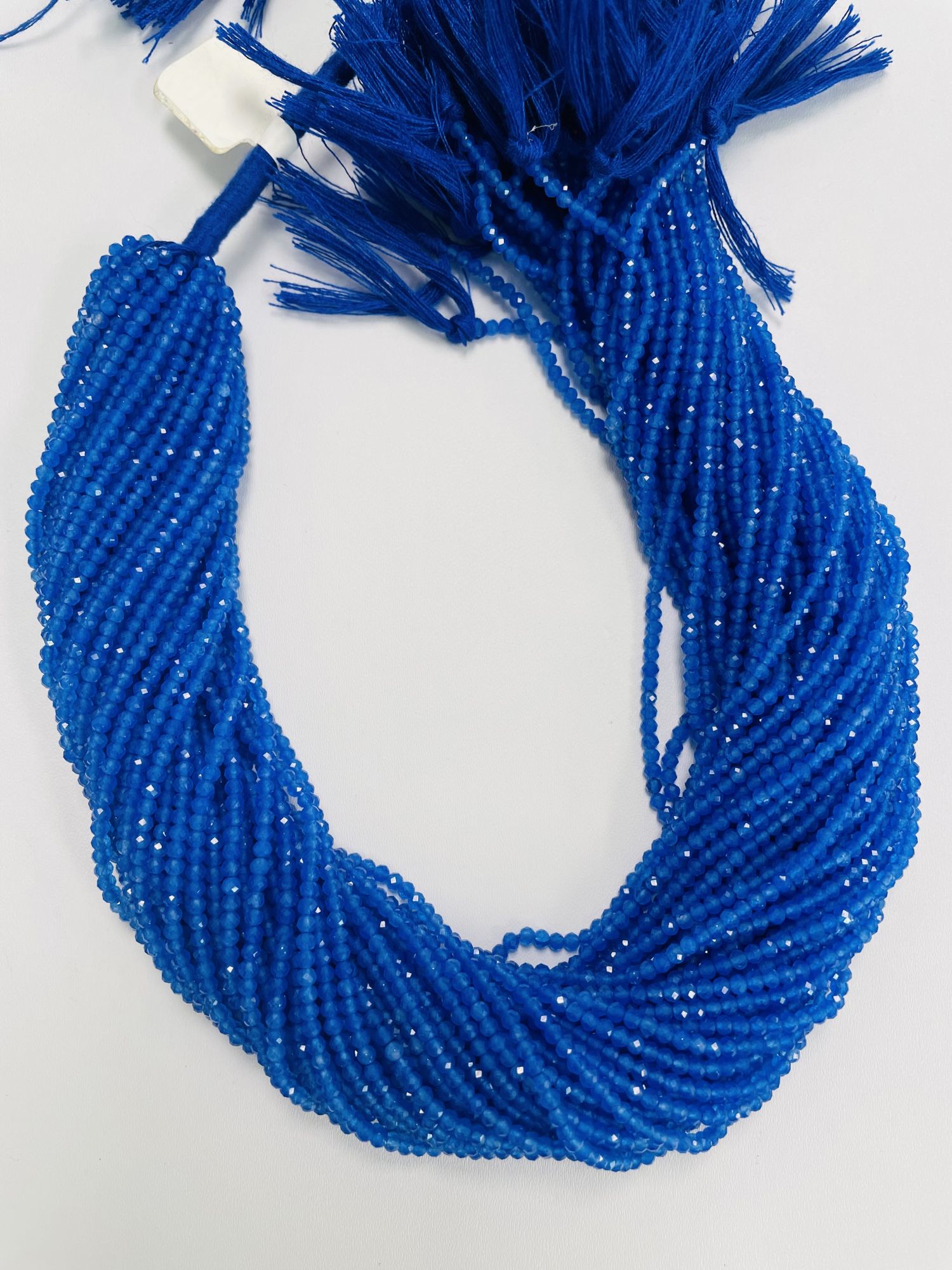 Blue Onyx Rondelle Faceted