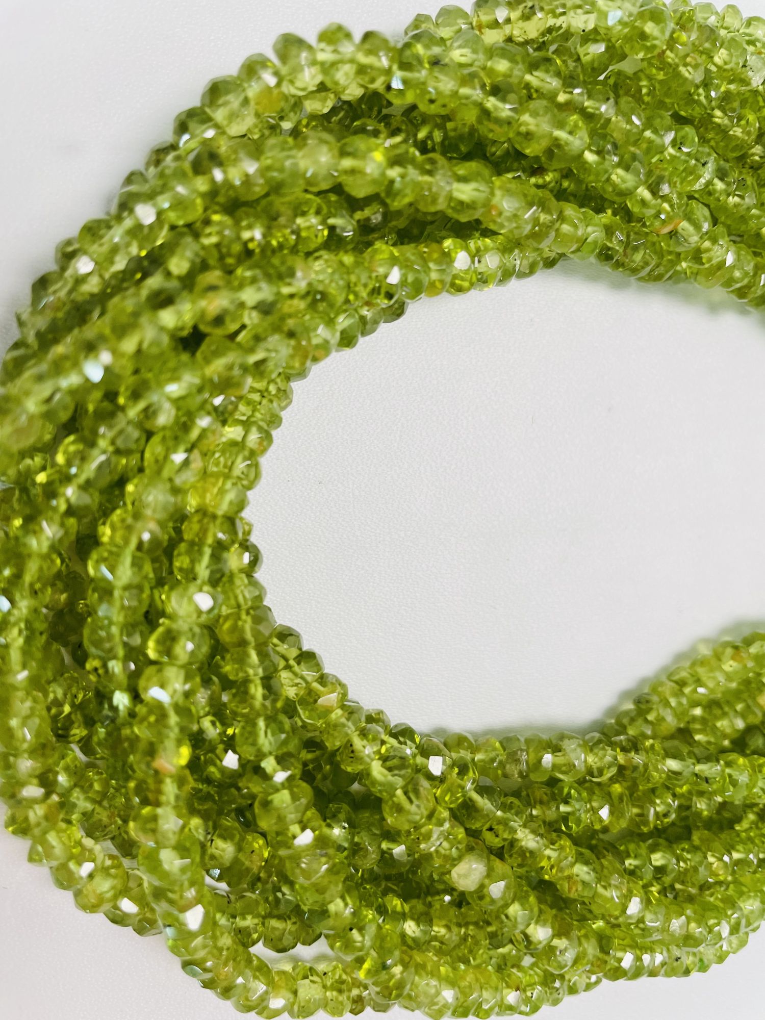 Peridot Rondelle Faceted