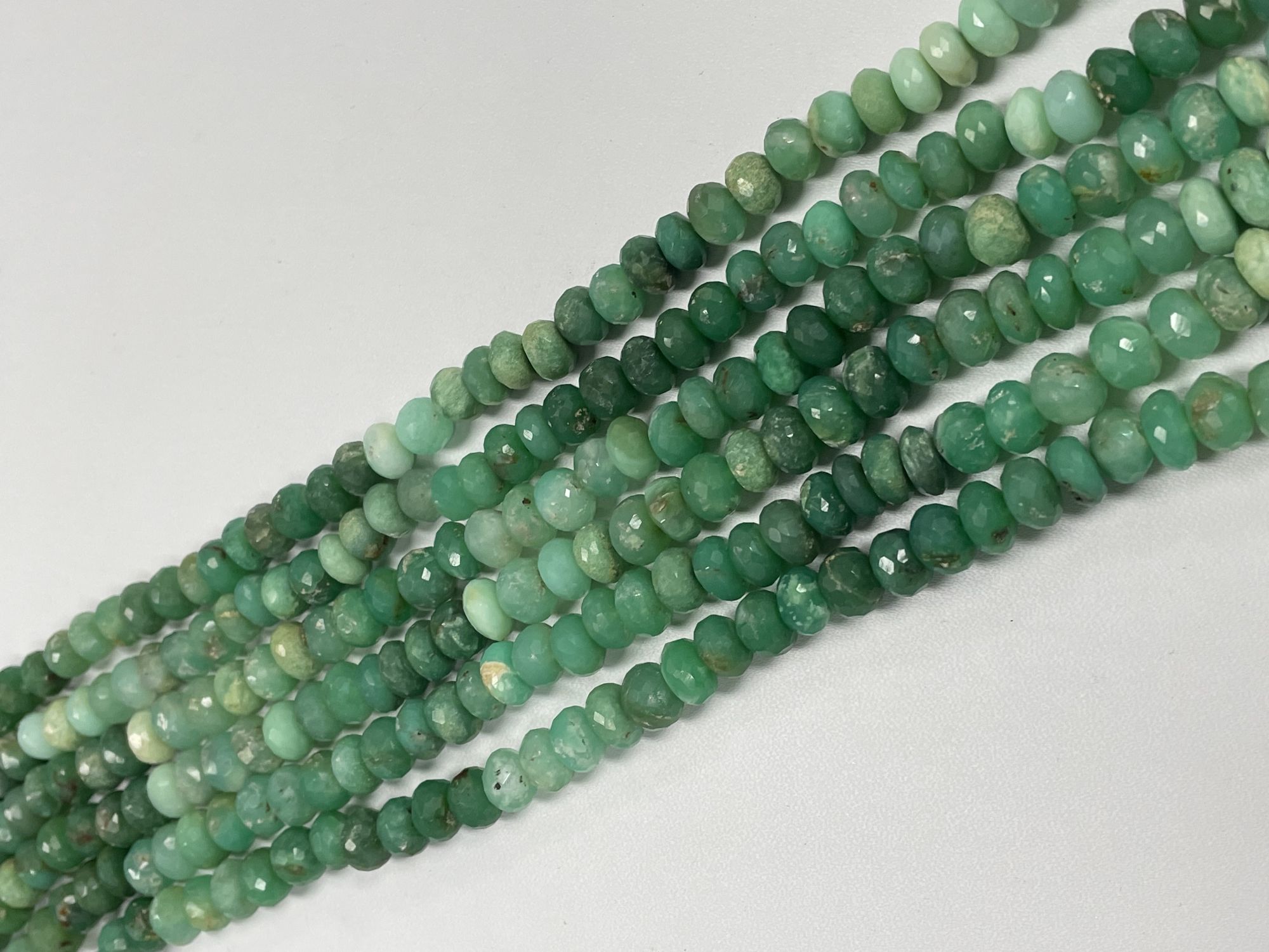Chrysoprase Rondelle Faceted
