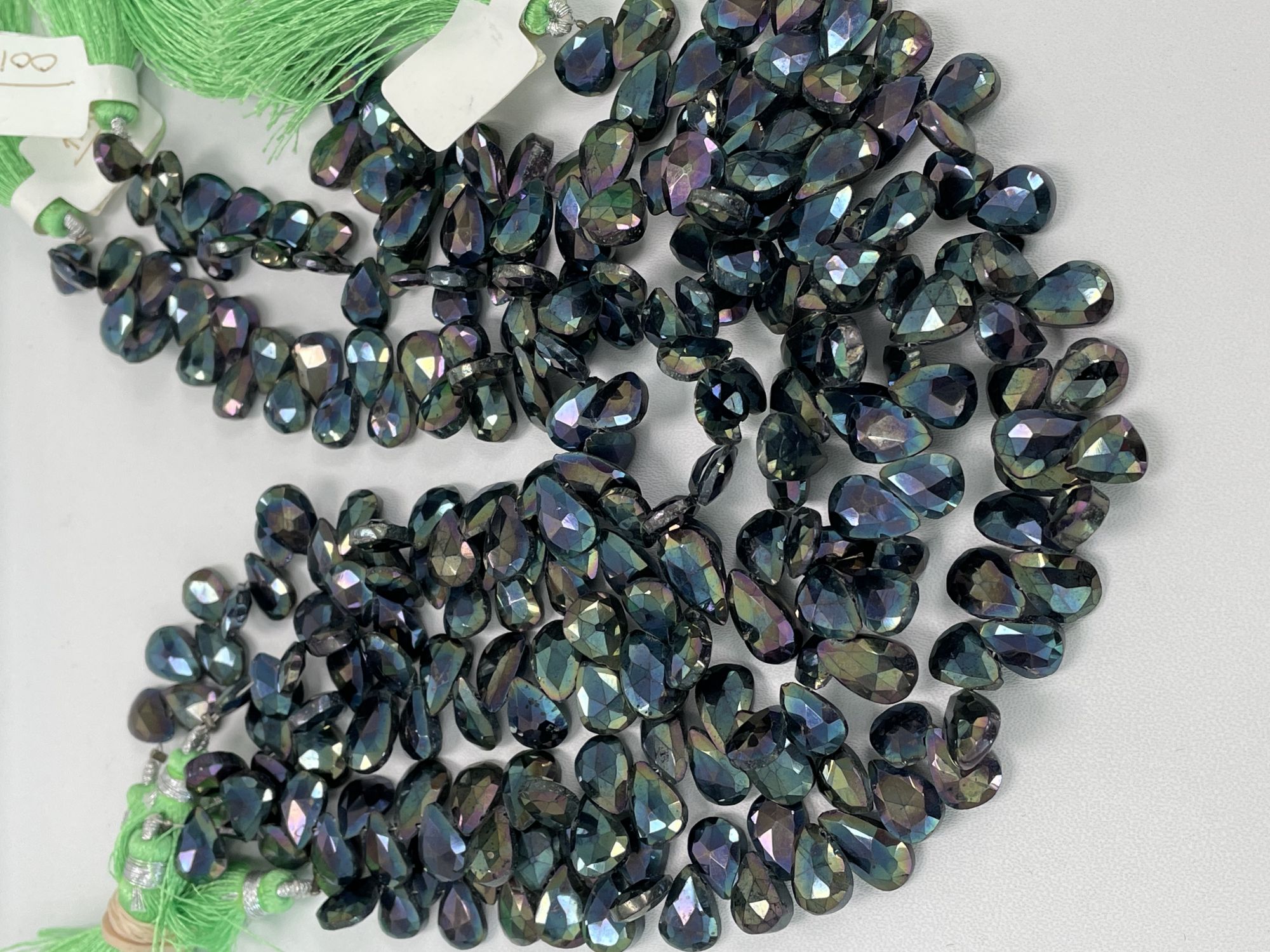 Mystic Green Spinel Pear Faceted