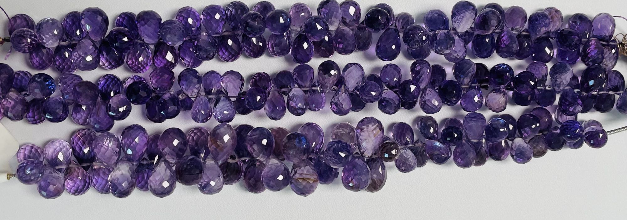 Purple Amethyst Drop Faceted