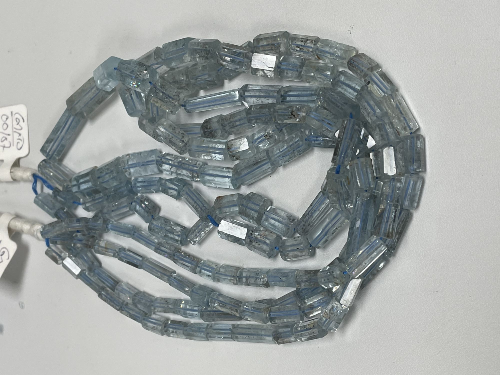 Copper Aquamarine Tube Faceted