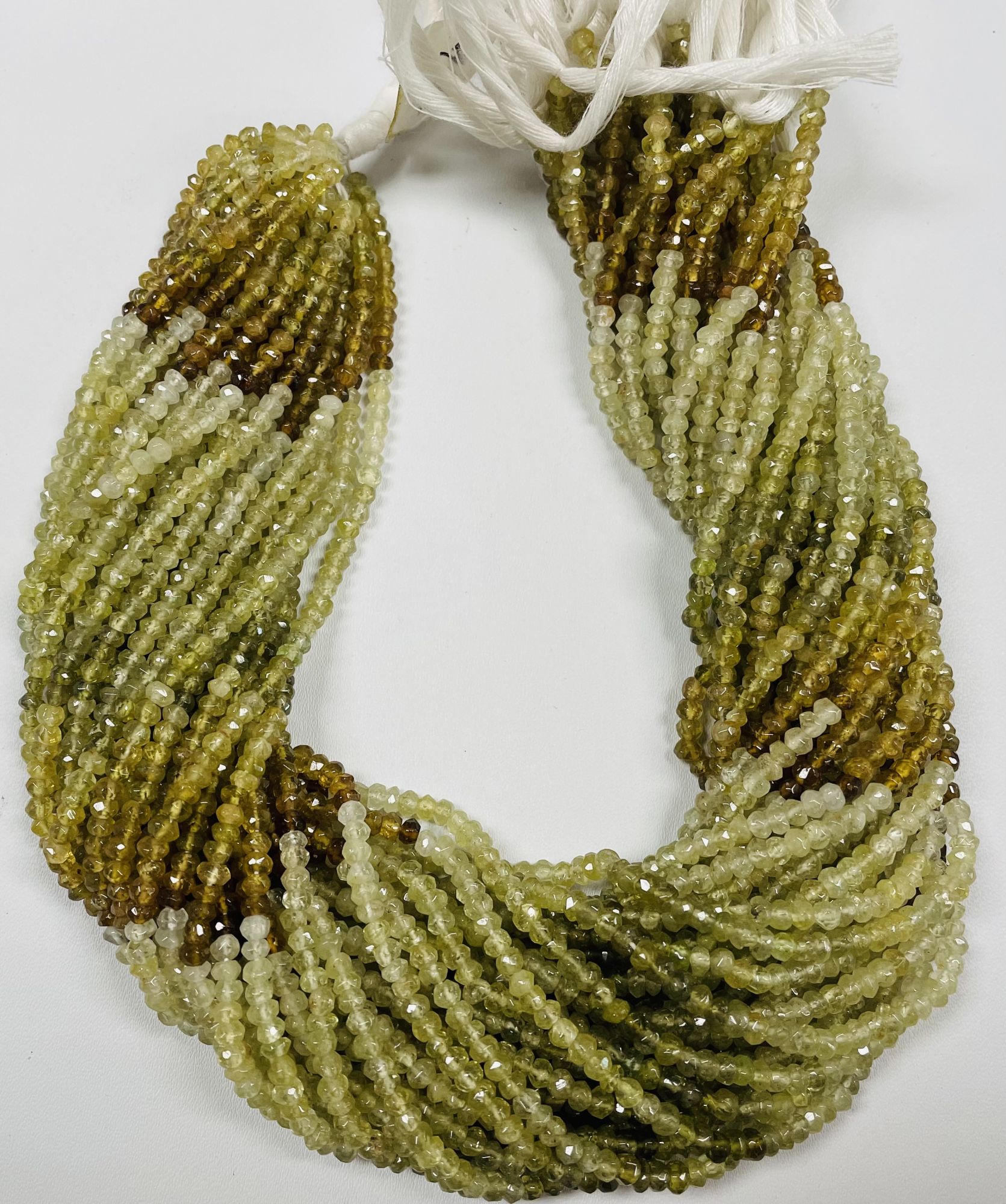 Shaded Grossular Garnet Rondelle Faceted