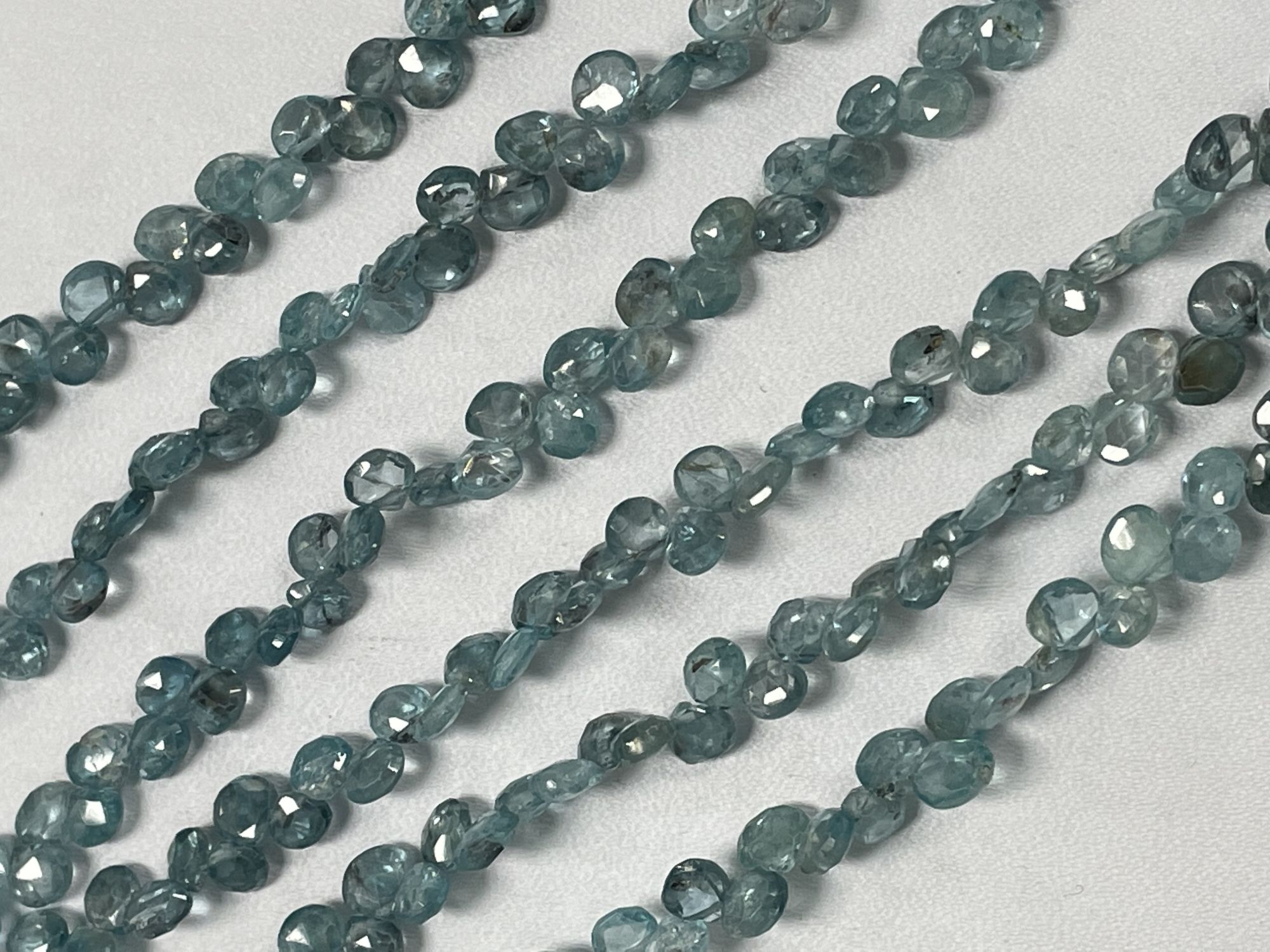 Blue Zircon Heart Faceted