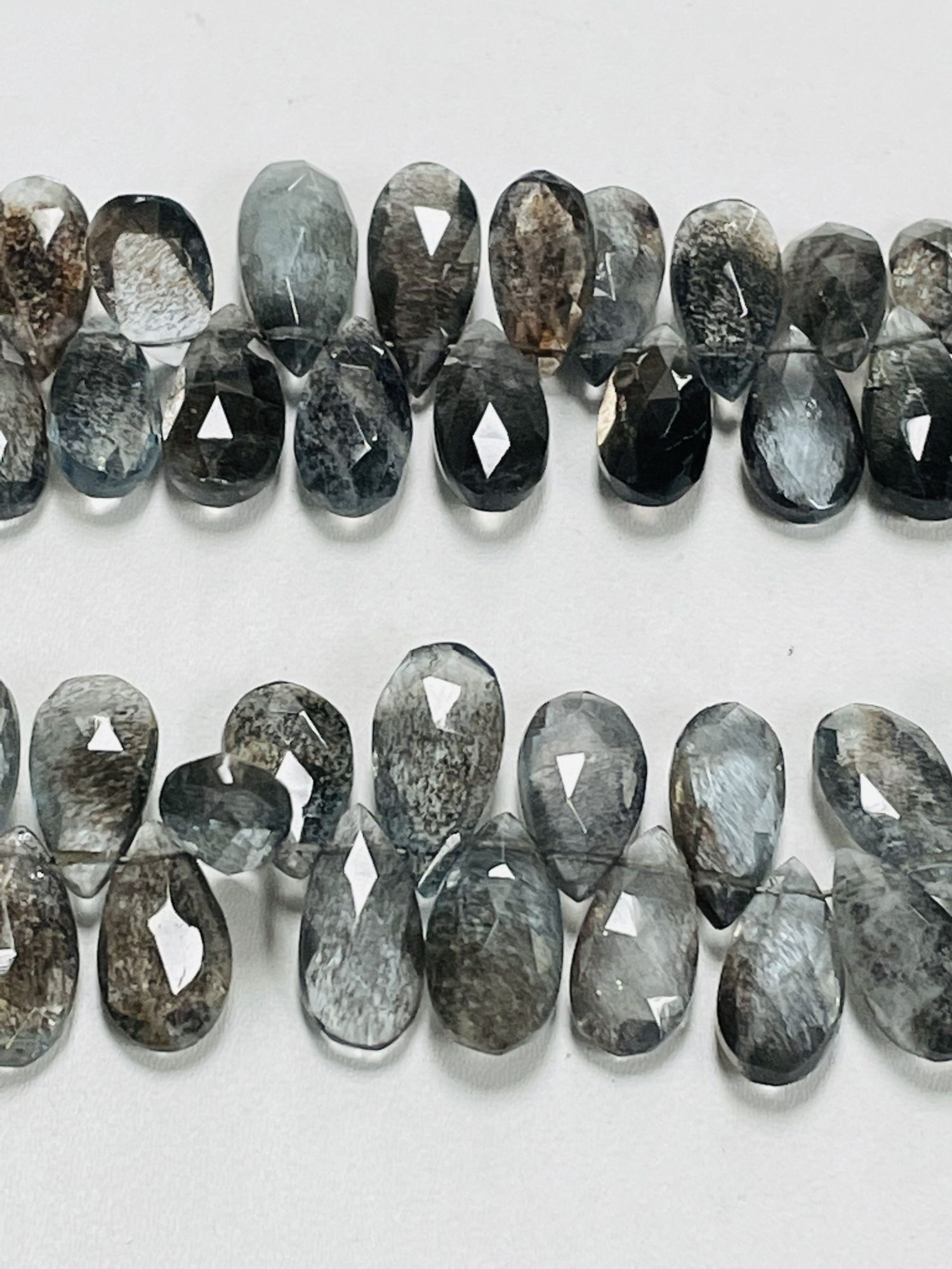 Copper Aquamarine Pear Faceted