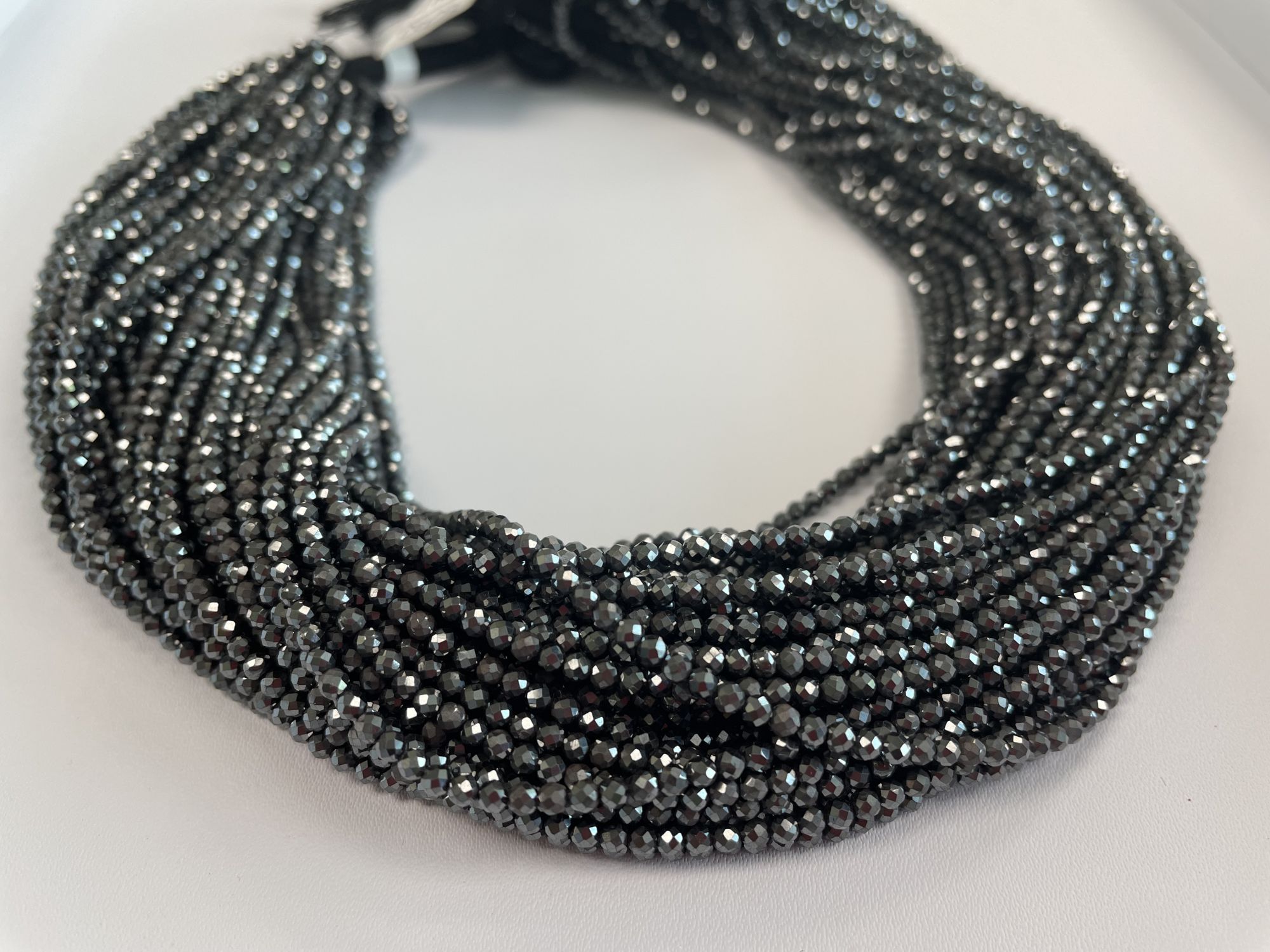 Coated Spinel Rondelle Faceted