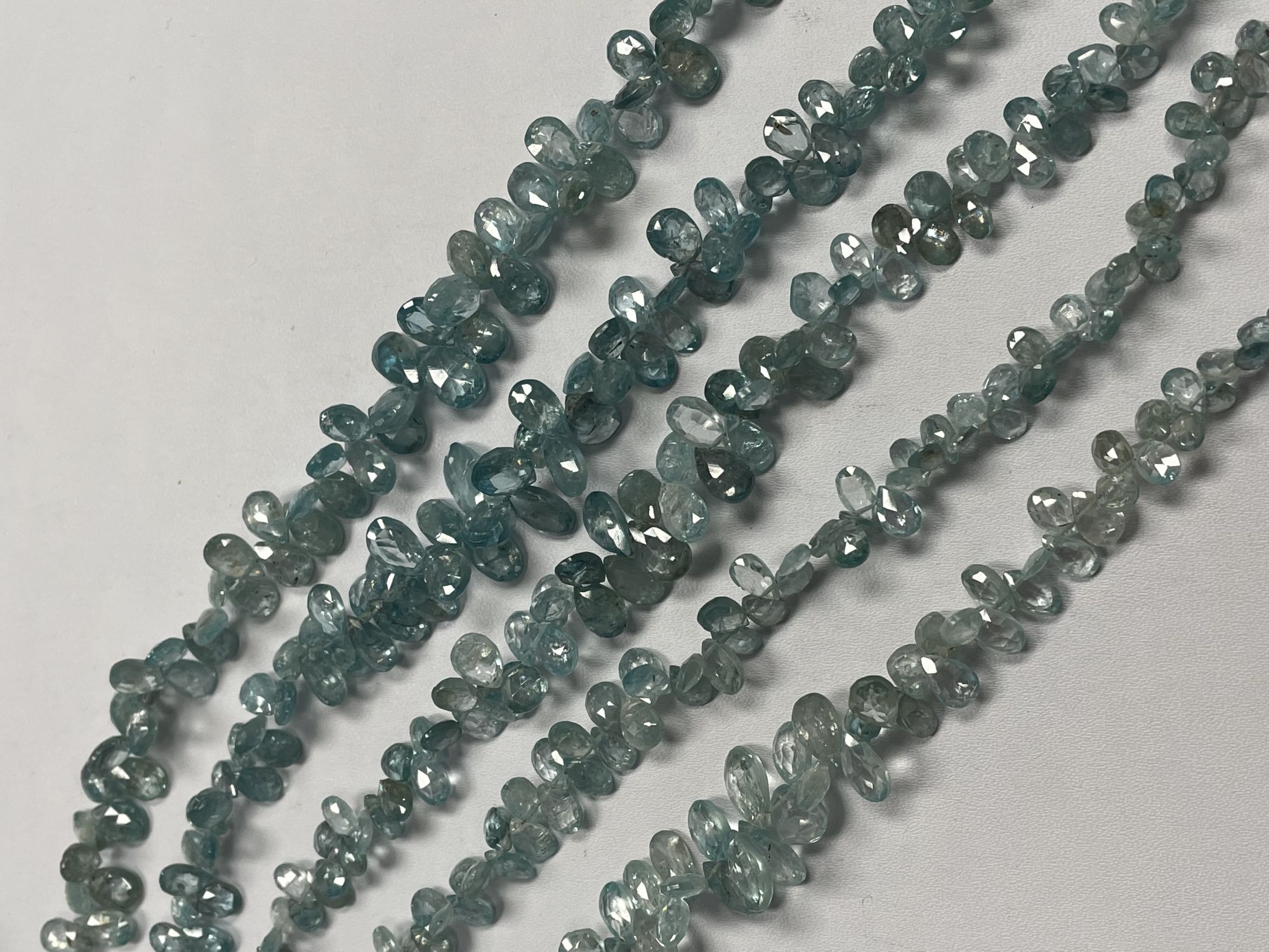Blue Zircon Pear Faceted