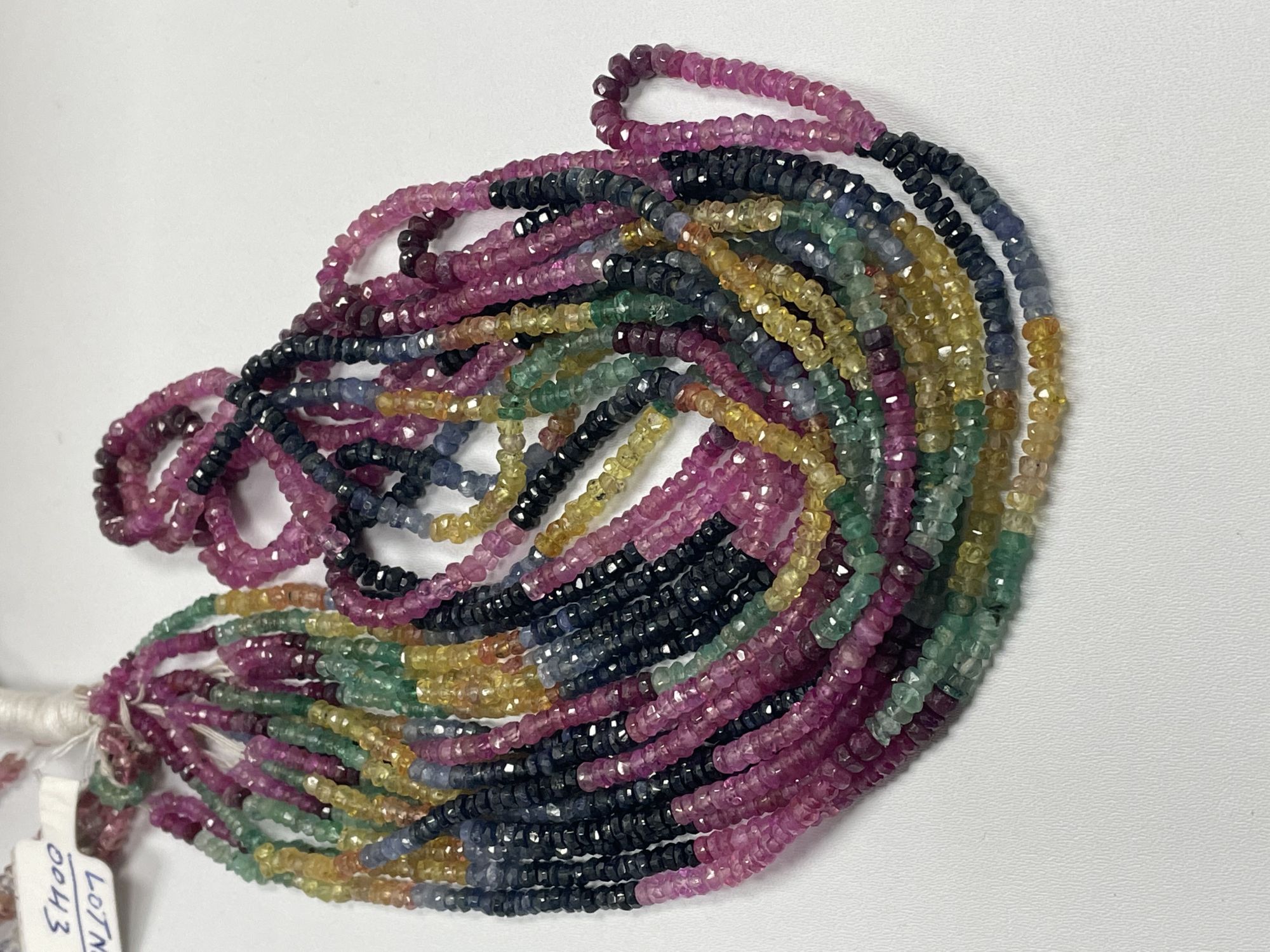 Multi Sapphire Rondelle Faceted