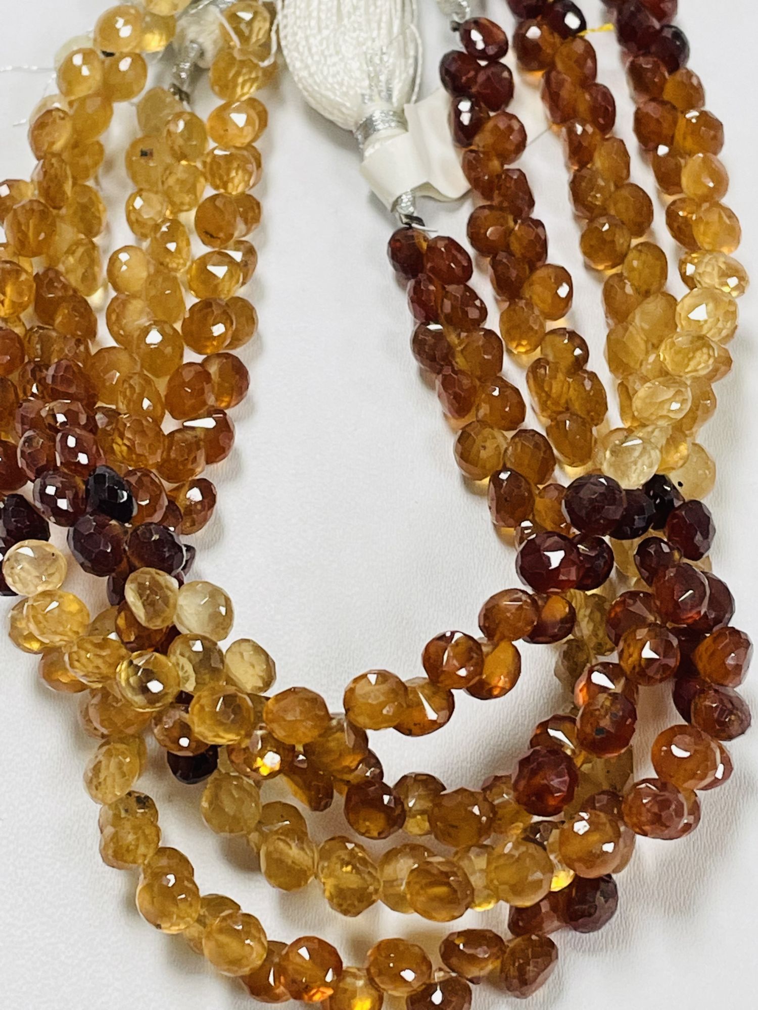 Shaded Hessonite Garnet Onion Faceted