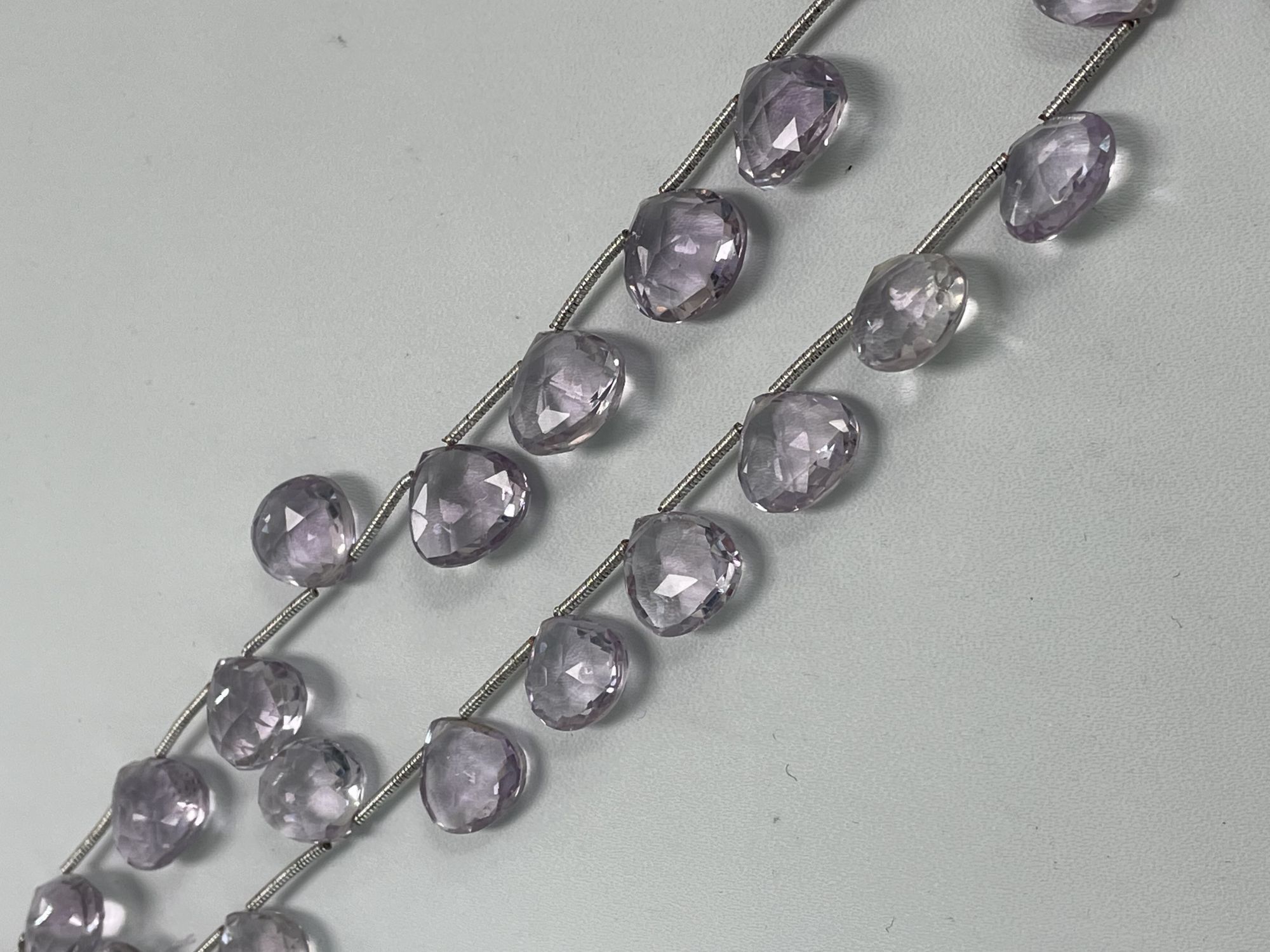 Pink Amethyst Heart Faceted