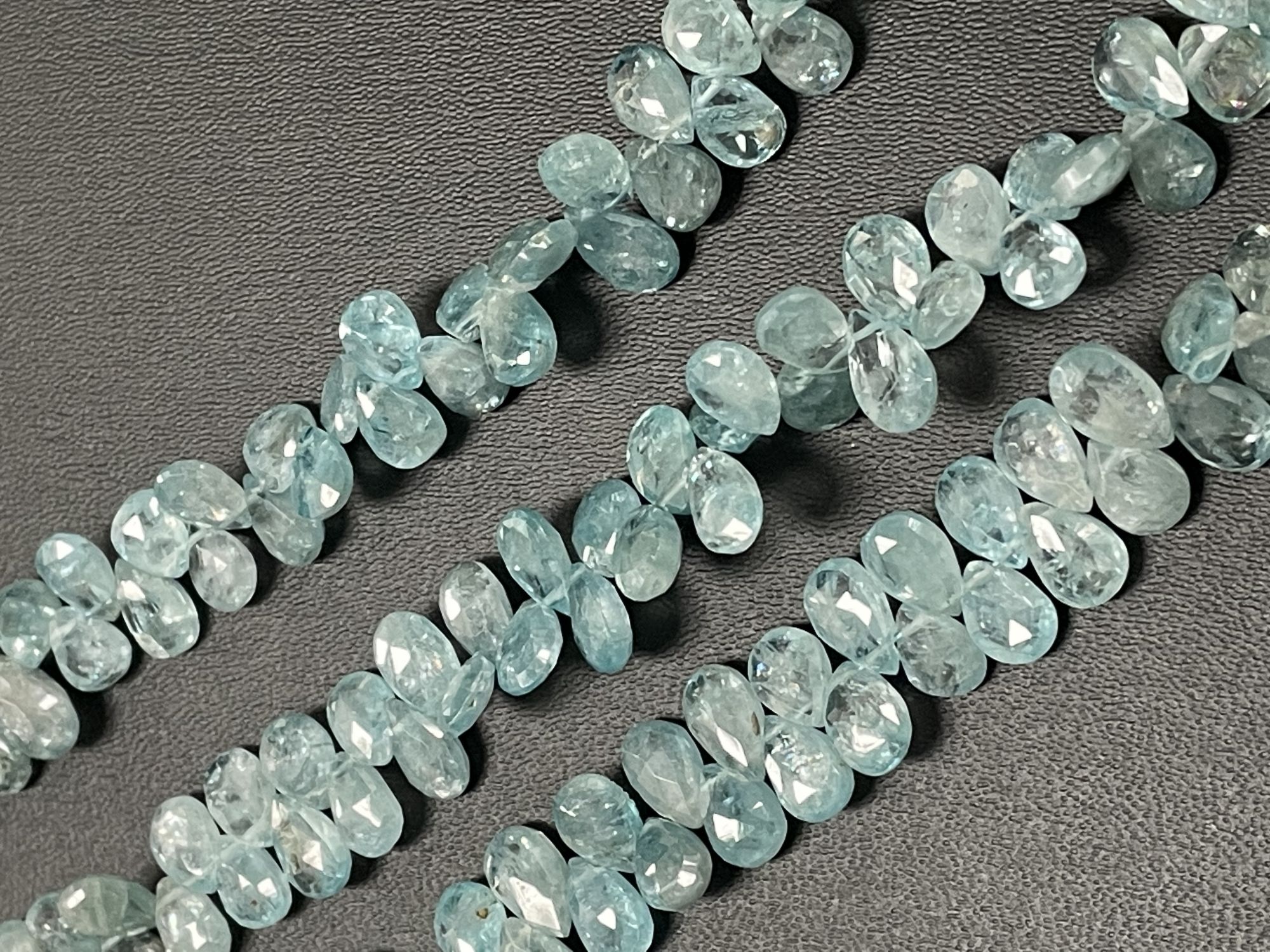Blue Zircon Pear Faceted