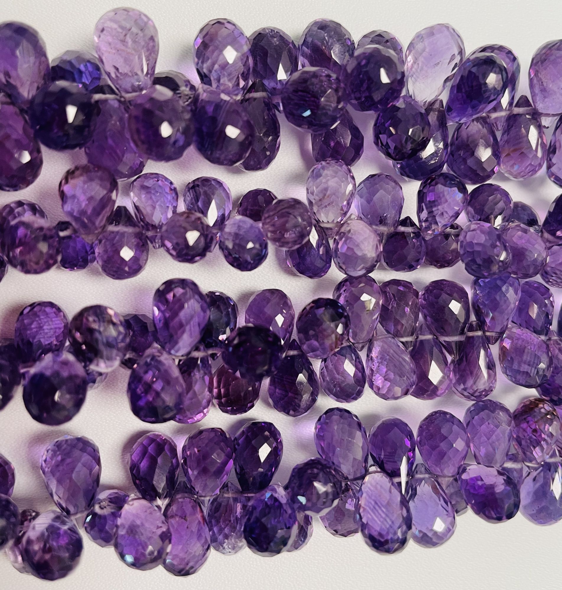 Purple Amethyst Drop Faceted