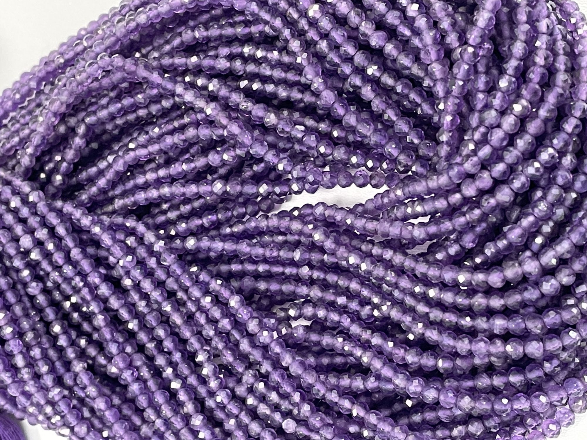 Purple Amethyst Rondelle Faceted