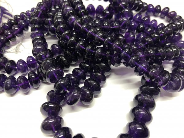 Amethyst Rondelles Smooth