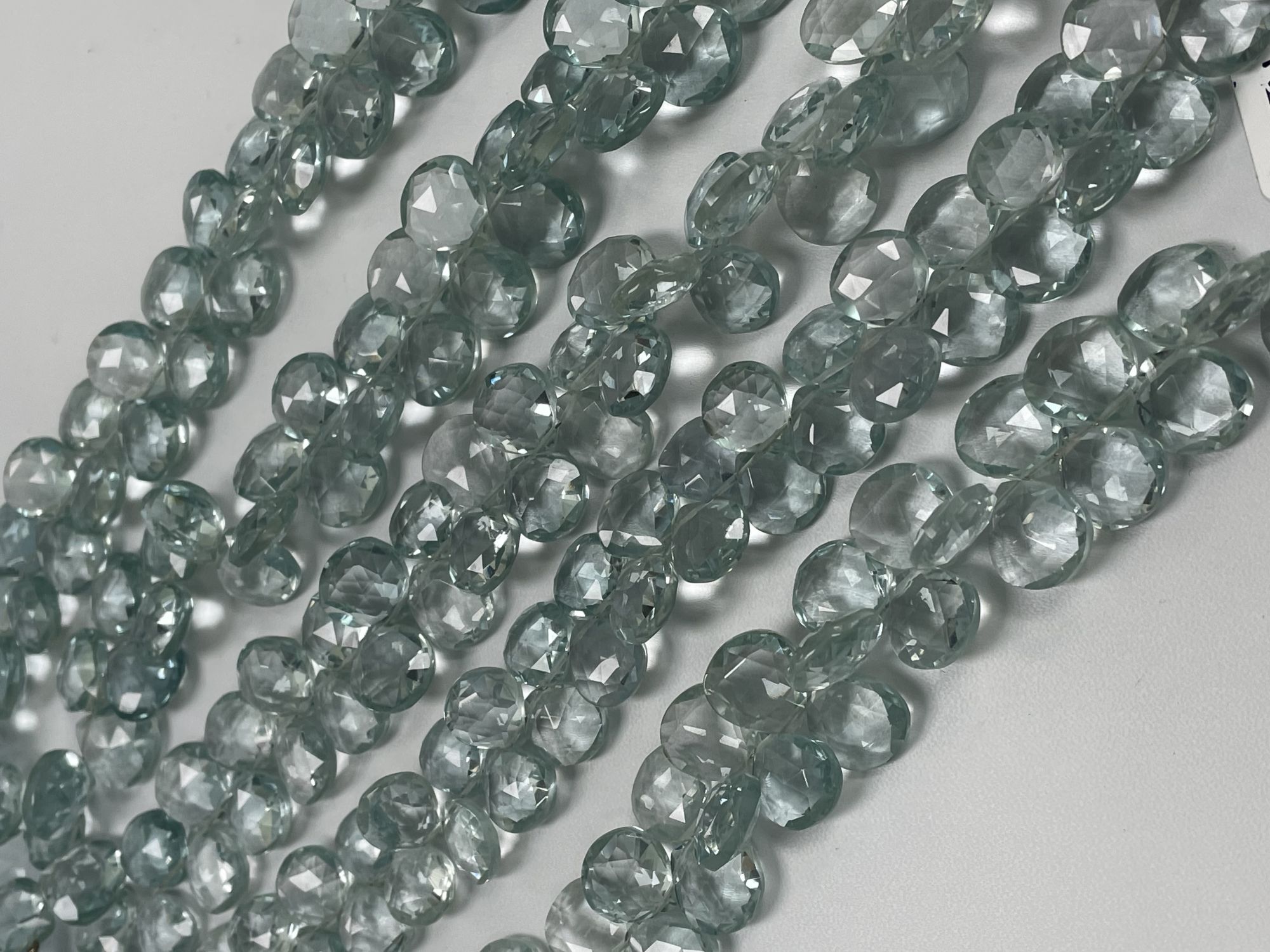 Aquamarine Hydro Quartz Heart Faceted