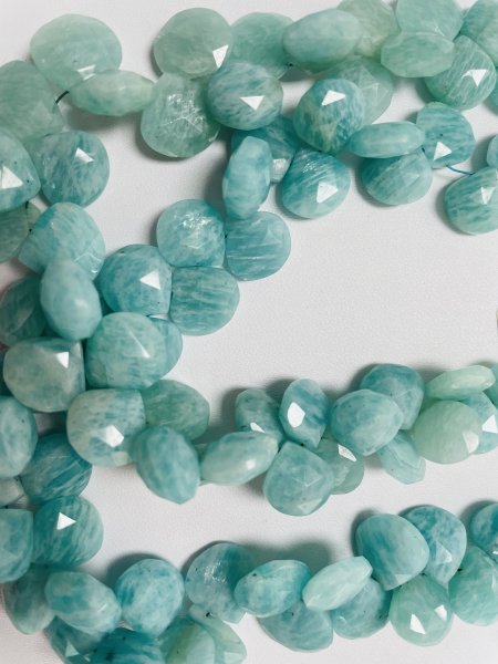 Amazonite Heart Faceted