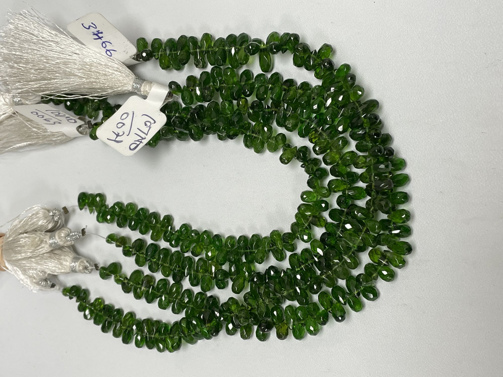Chrome Diopside Drop Faceted