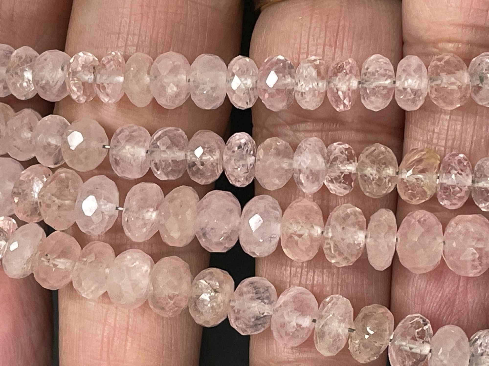 Morganite Rondelle Faceted