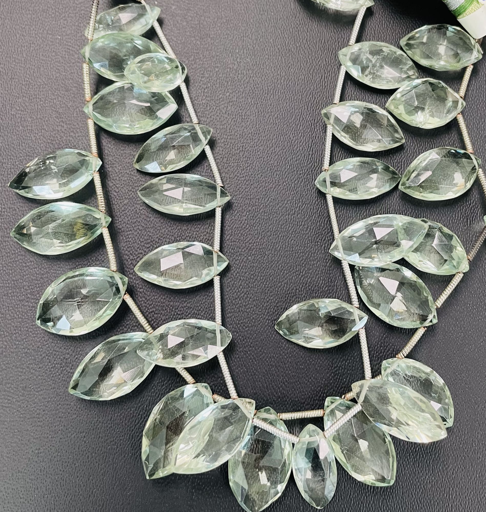 Green Amethyst Marquise Faceted