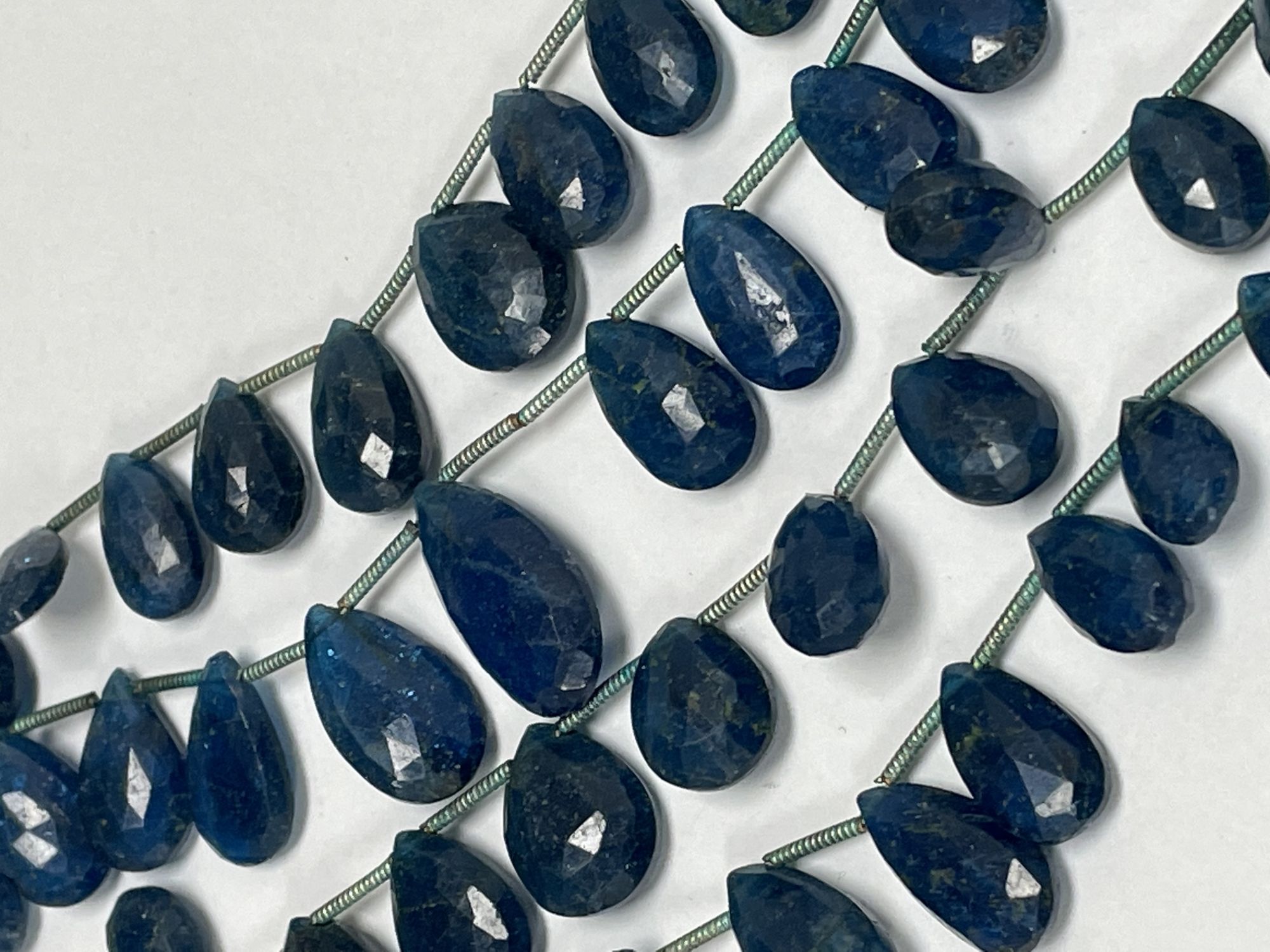 Blue Apatite Pear Faceted