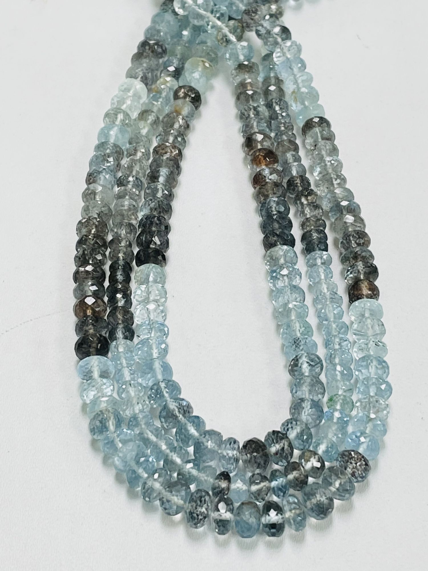 Copper Aquamarine Rondelle Faceted